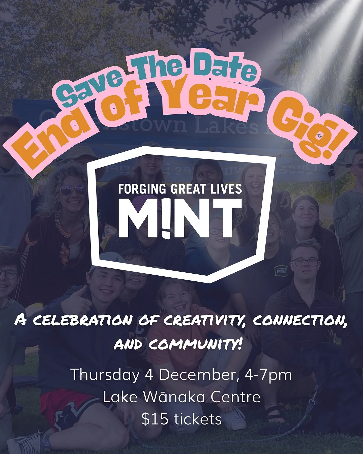 We’re buzzing to invite you to the MINT End of Year Gig 🎉 a much-loved celebration of creativity, connection, and community. 
📍 Lake Wānaka Centre
📅 Thursday, 4 December | 4–7pm
Join us for a relaxed afternoon of live music and dance