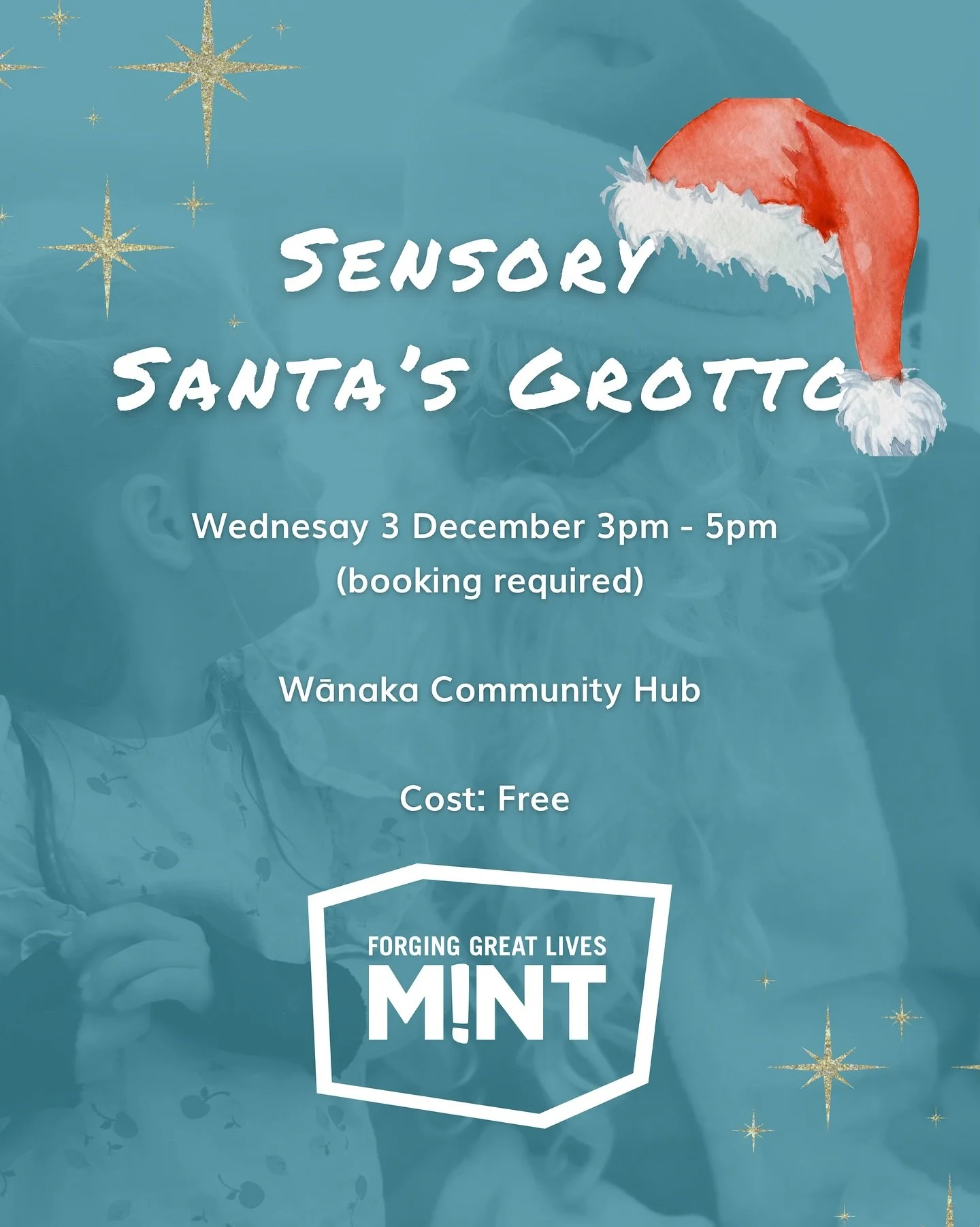 ✨ Sensory Santa&rsquo;s Grotto ✨

We&rsquo;re excited to announce our yearly Sensory Santa&rsquo;s Grotto at the Wānaka Community Hub on Wednesday 3 Dec, 3&ndash;5pm 🎅

This version of Santa&rsquo;s Grotto is designed for community members with sens