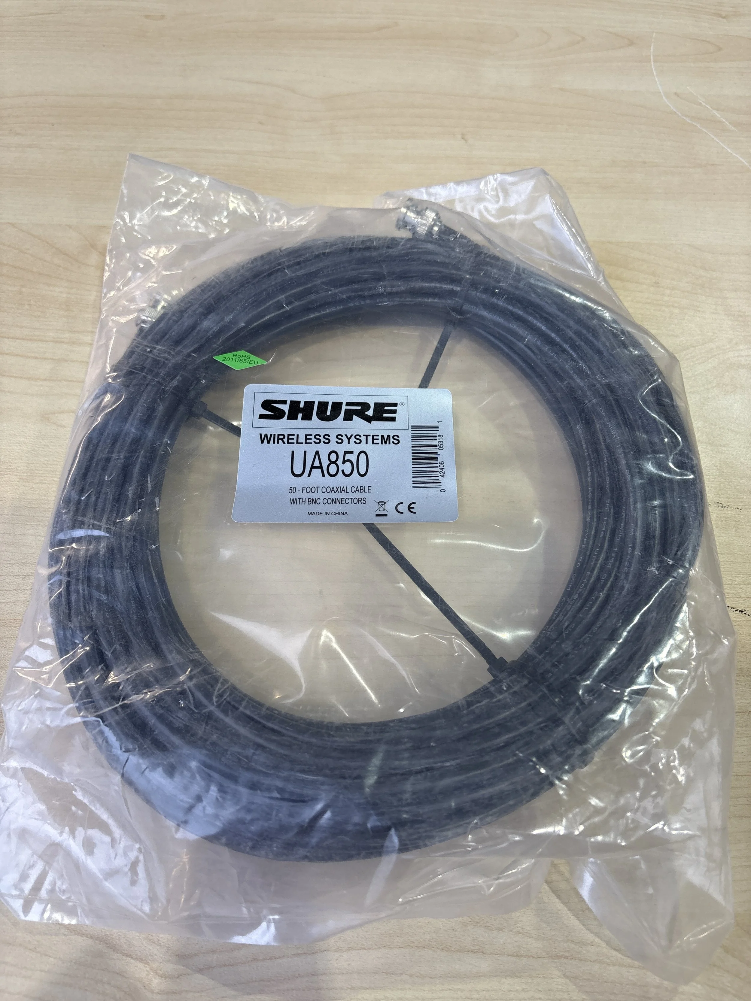Shure UA850 50Foot BNC cable