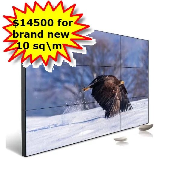 Brand New Led Wall  Install Screen , 4mm pitch, 10 Square Metres Package 160x160 pixels 640mm x 640mm ,