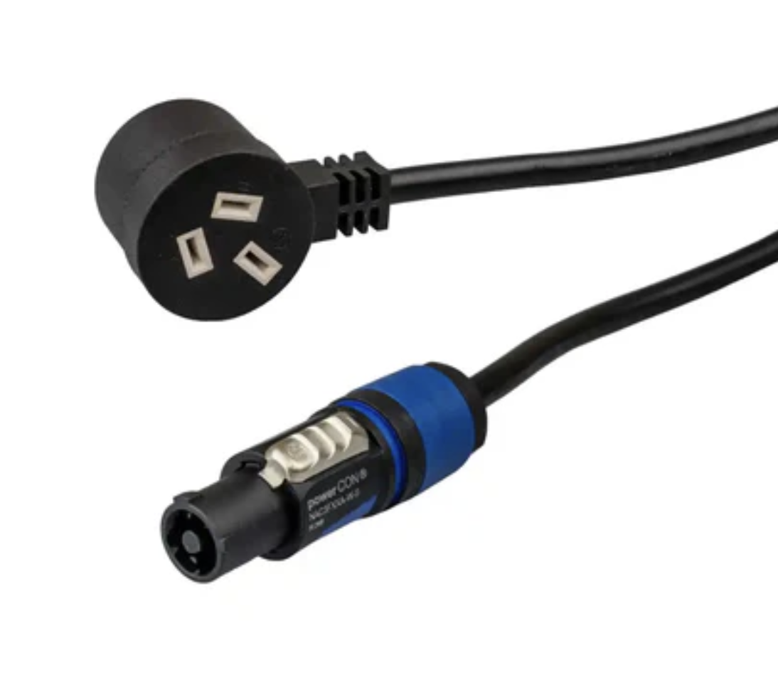 Powercon - Neutrik piggy back lead - 1.2m -1mm2  NEW!