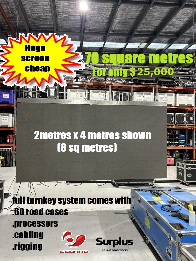 Led Wall Package  Leyard NV8     8mm  Indoor / outdoor   Full System  289 Panel's     70SQM      6x Processors ( Leyard Led Show 3G)