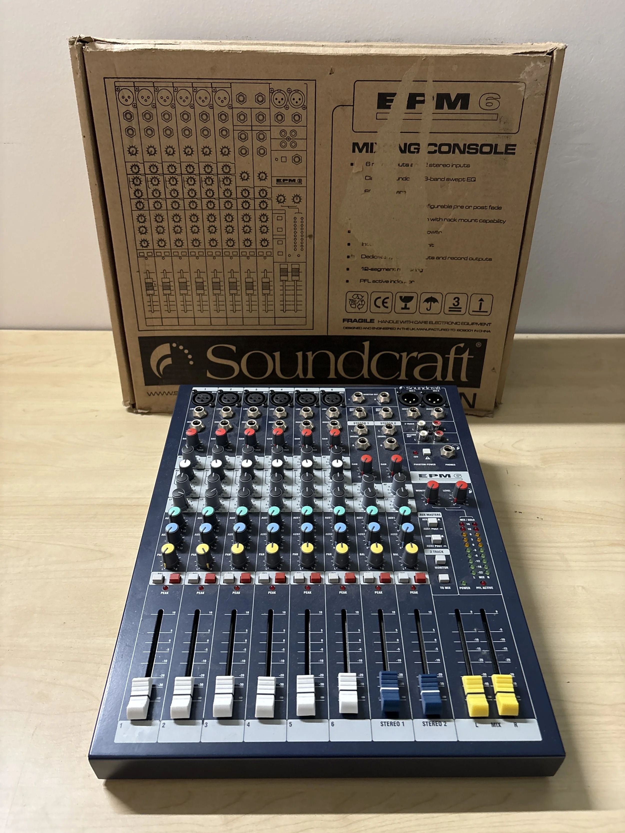 Soundcraft EPM6 Analogue PA Mixer 6 Channel Excellent condition
