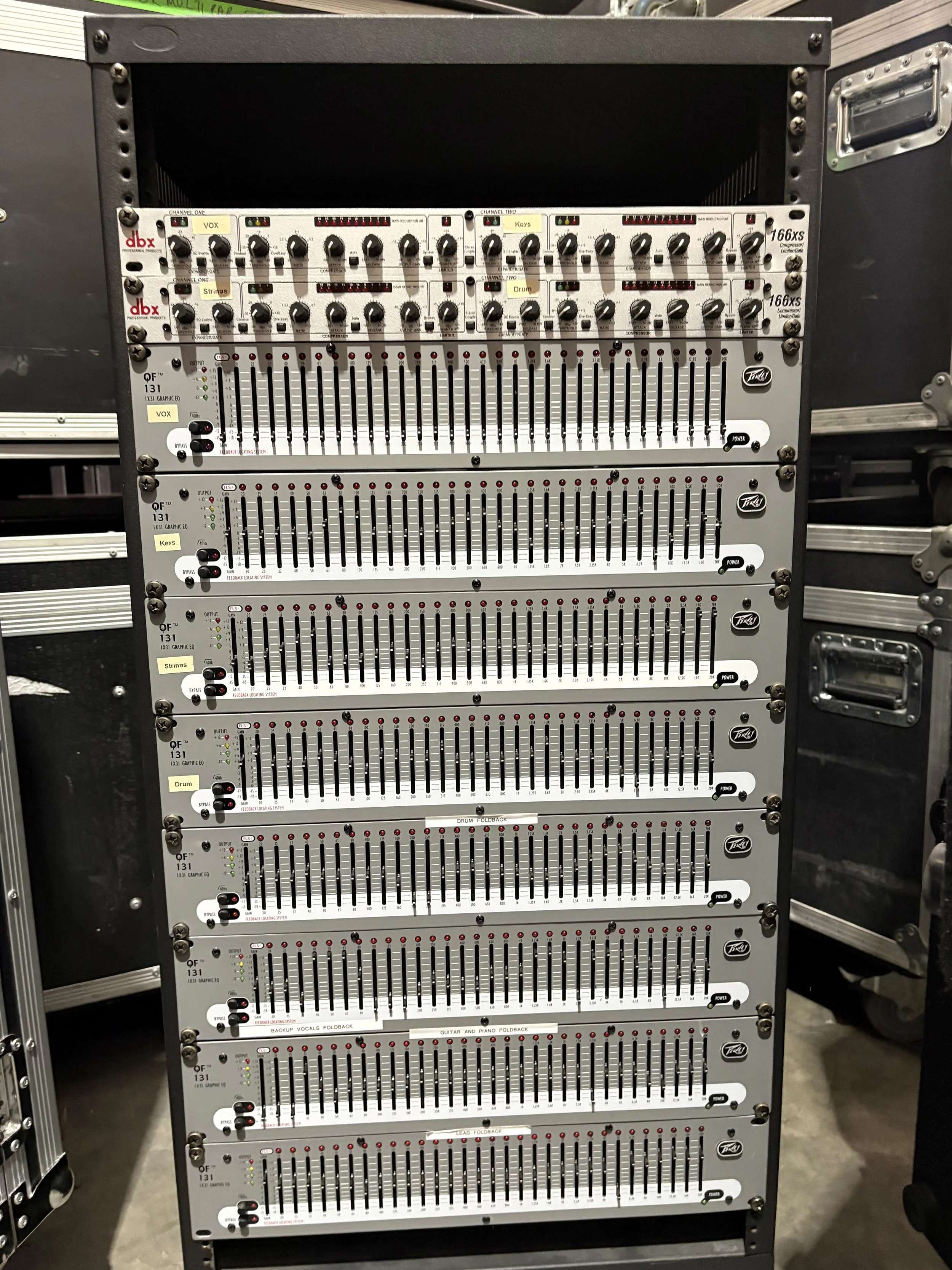 Graphic  EQ  Foh Rack  Peavey , Dbx  Full Rack