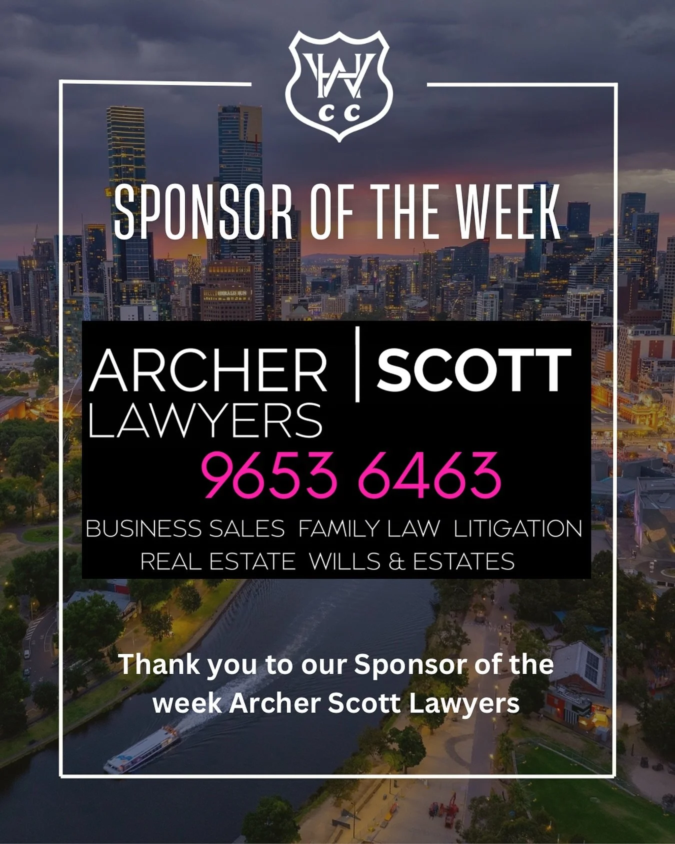 Giving thanks to our Sponsor of the Week, Archer Scott Lawyers.

&lsquo;ARCHER SCOTT is a globally connected corporate law firm with a results driven focus.

We properly partner with our clients to take a long term view about value creation. Nothing 