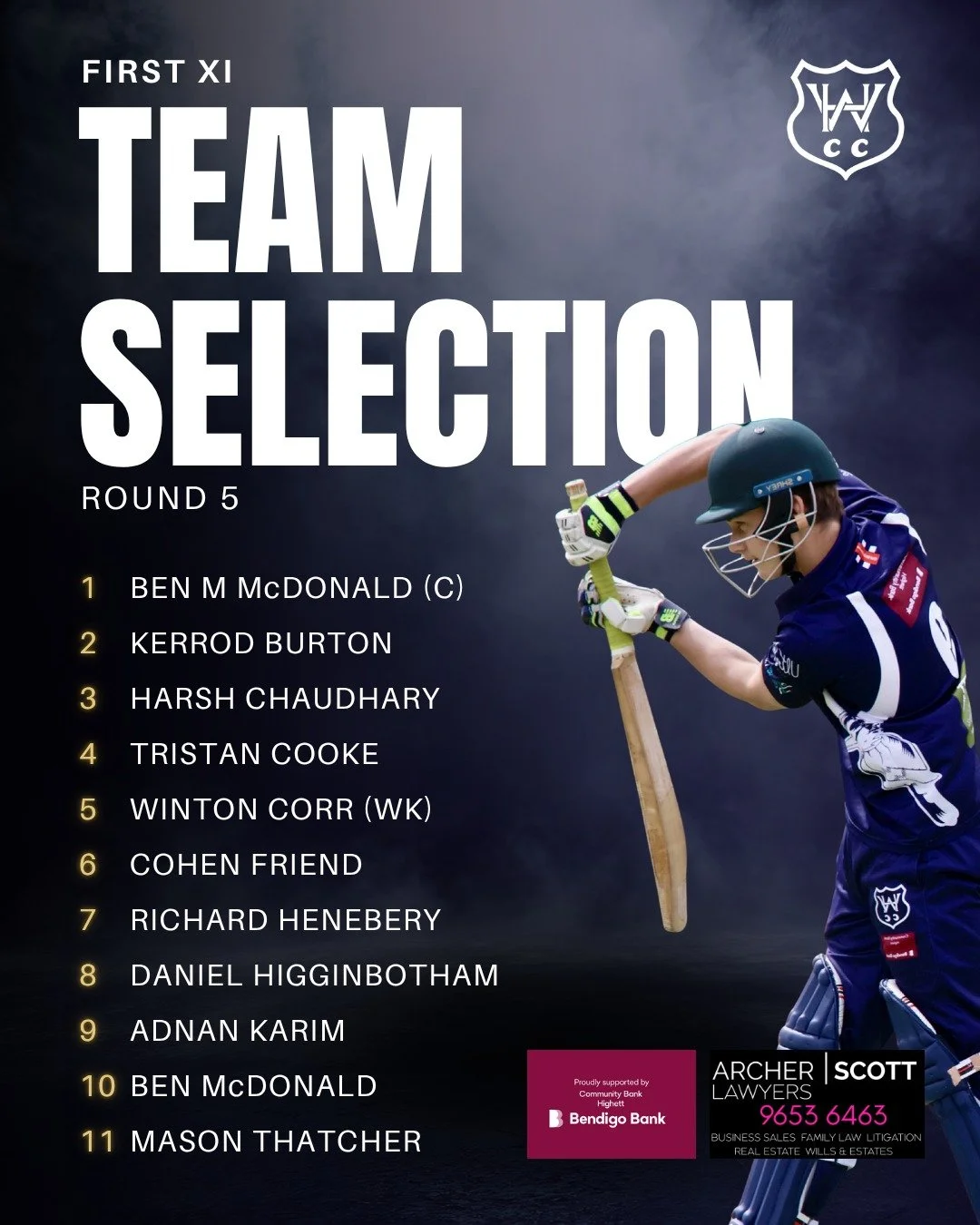 Here are the team selections for this weekends matches.

Good luck to all! 🔵⚪️