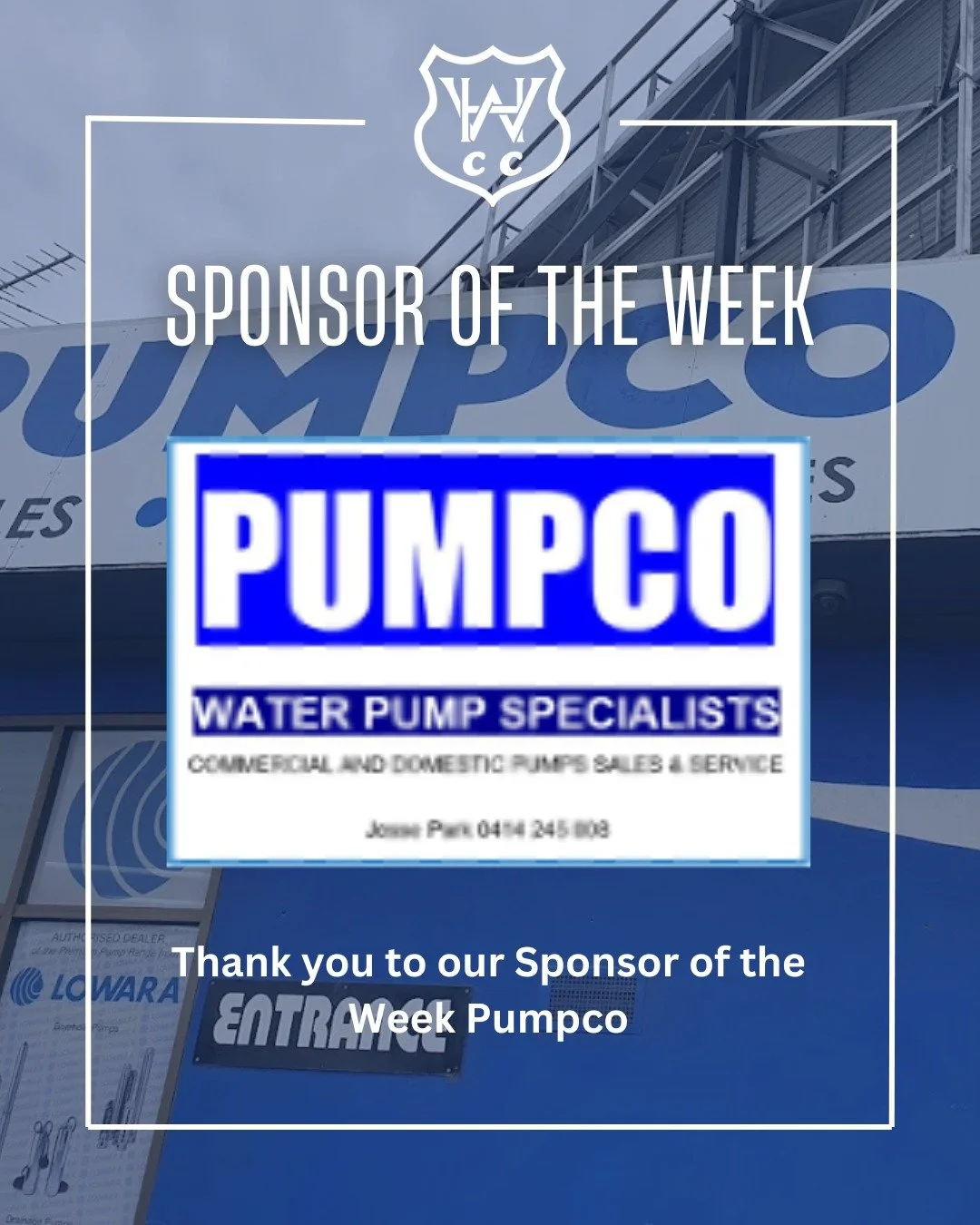Giving thanks to our Sponsor of the Week PumpCo.

For all your commercial and domestic pumps sales and service!