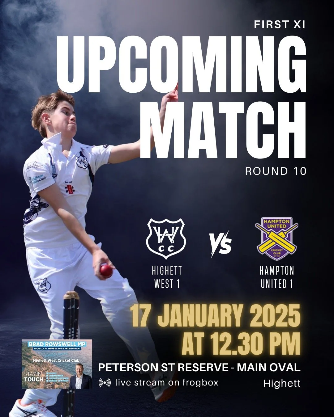 ✨ UPCOMING MATCHES ✨

Here are this weekend's matches!

Don't forget, Ladies Day this Saturday (tomorrow) at 2:30 PM. With plenty of activities to follow on from the Seniors game, make sure you stick around. 

Check the link in our bio to purchase yo