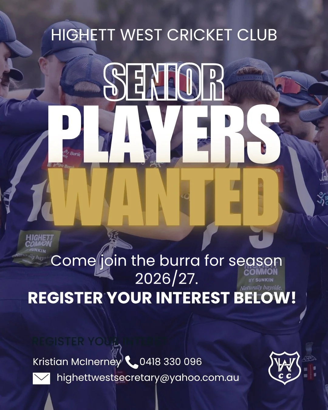 Join us for a summer of cricket at Highett West Cricket Club for Season 2026/27.
Our ever-growing club is looking to once again boost numbers and welcome new players of all skill levels. Whether you&rsquo;re a seasoned cricketer, getting back into th