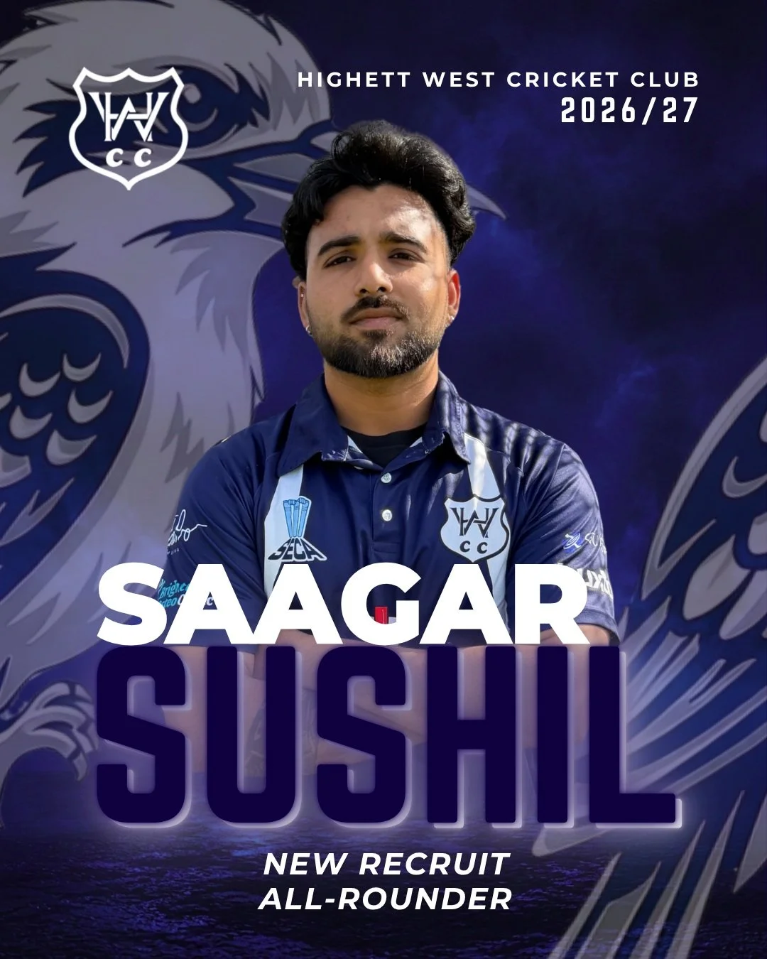 🚨 NEW RECRUIT 🚨 

 Welcome Saagar Sushil to Highett West Cricket Club for season 2026/27!