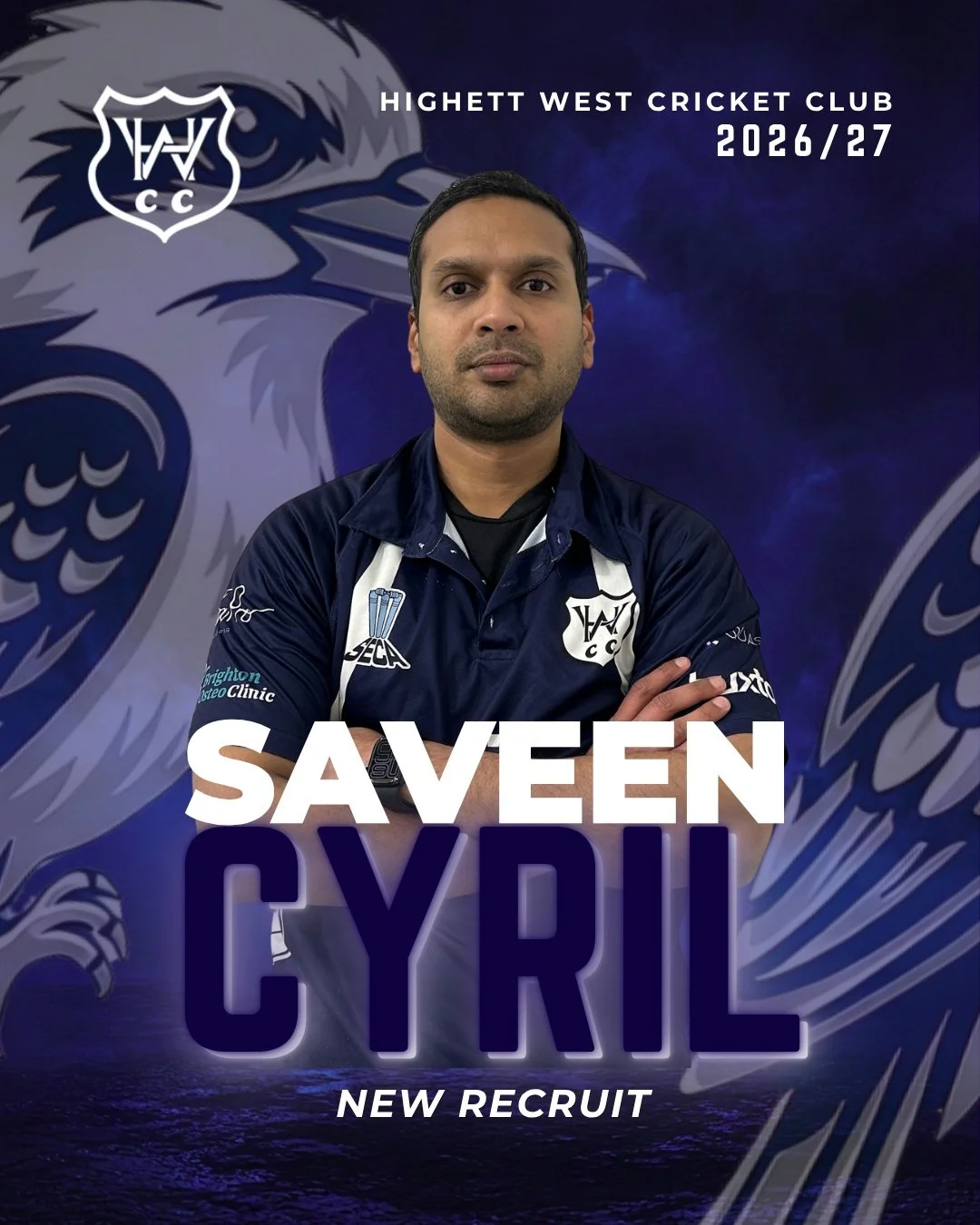 🚨 NEW RECRUIT 🚨 

 Welcome @saveencyril to Highett West Cricket Club for season 2026/27!