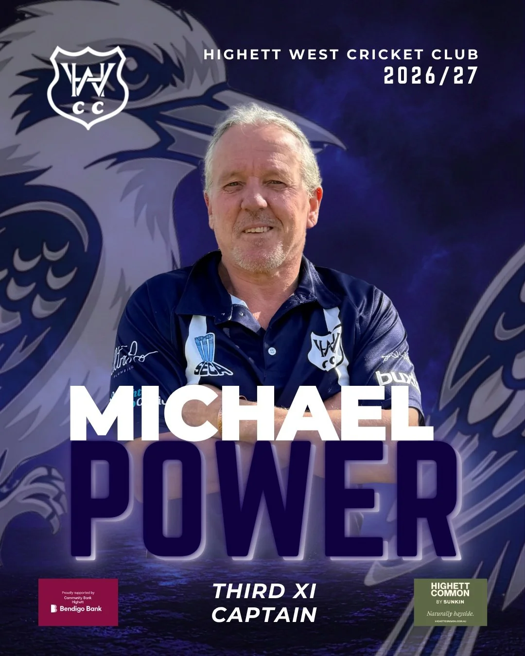 We are pleased to announce Michael Power as the new Third XI Captain for season 2026/27.

A valued member of the club, Michael brings enthusiasm, experience, and a strong passion for Highett West Cricket Club. We are excited to see him take on this l
