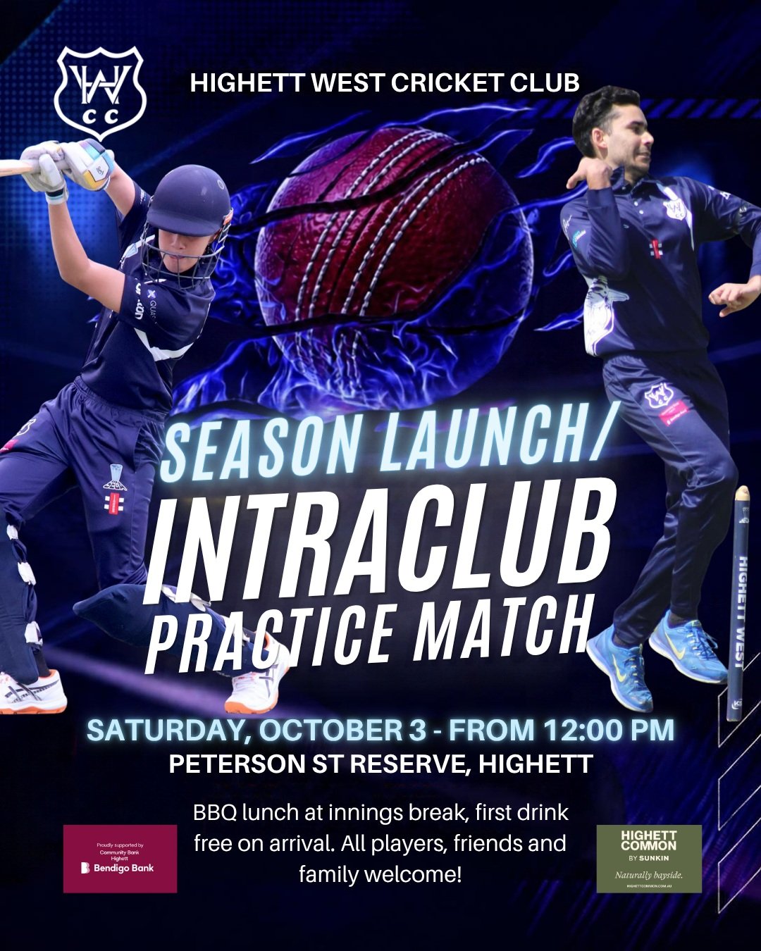 It's that time of year again! Season 2026/27 is just around the corner&hellip;

And what better way to kick things off than with our Season Launch!

📍Peterson Street Reserve, Highett
📅 Saturday, October 3 from 12:00 PM
🏏 Intraclub Match for your e