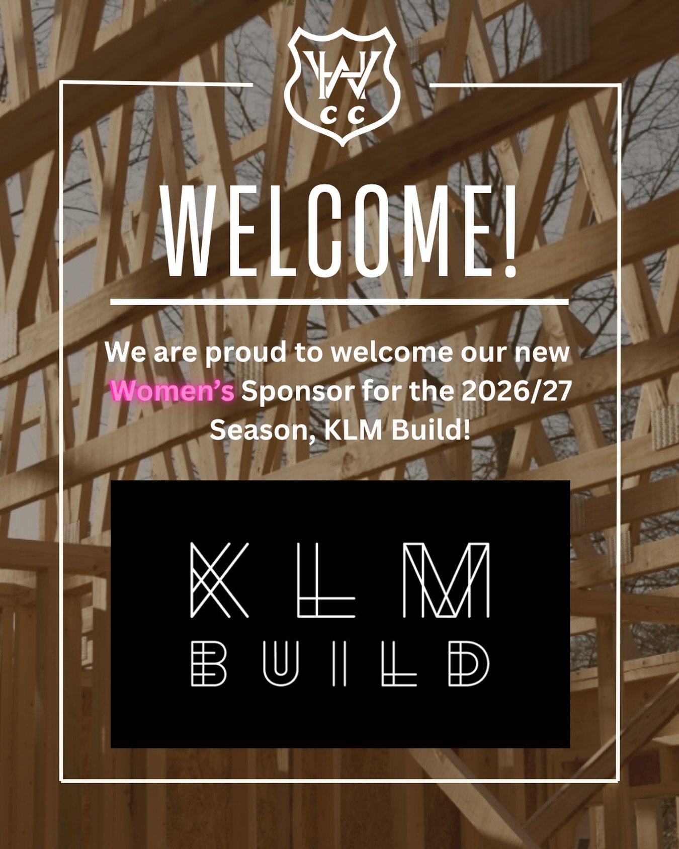 We are proud to welcome KLM Build as a Sponsor of our Inaugural Women&rsquo;s Team for Season 2026/27 🩷🏏