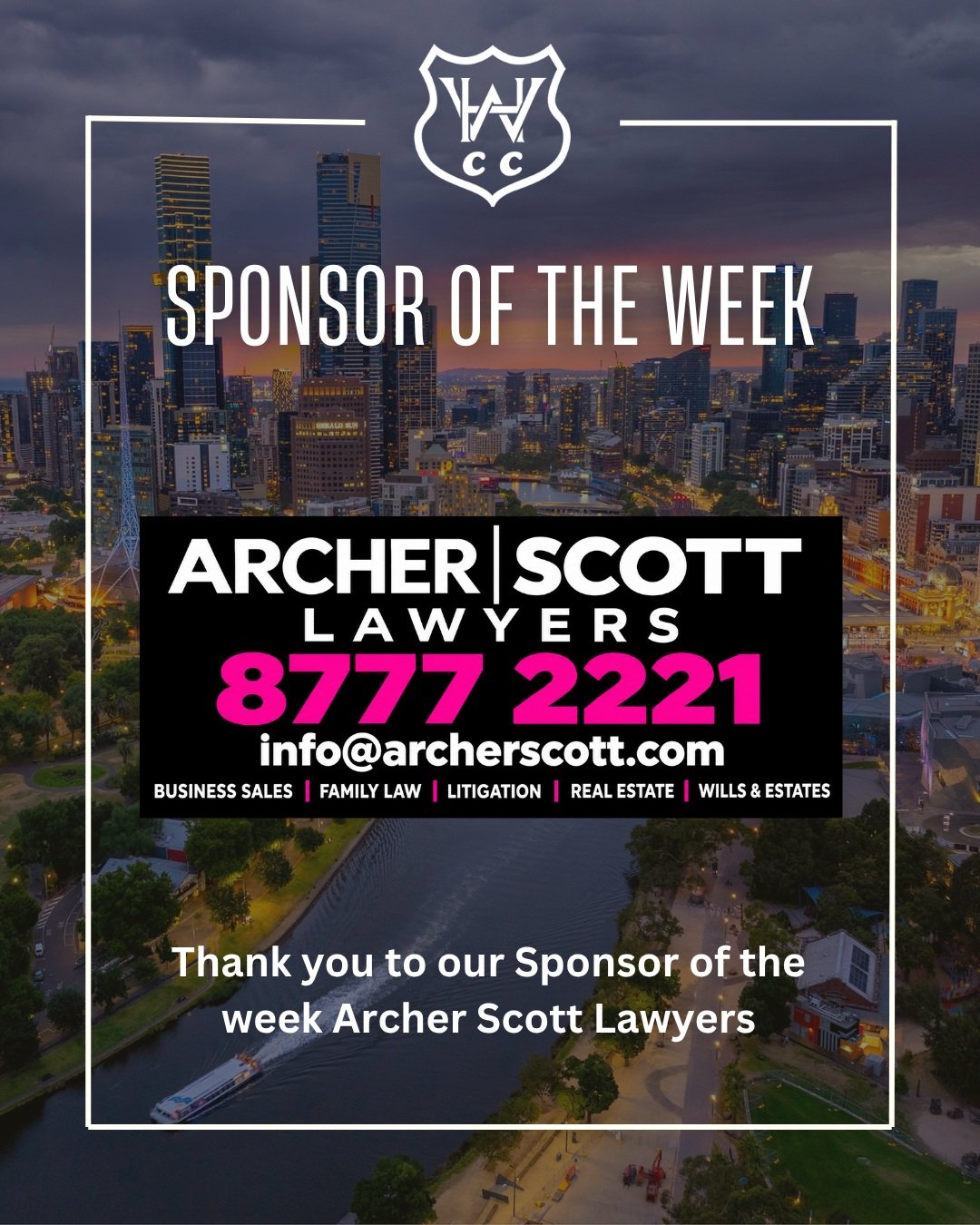 Giving thanks to our Sponsor of the Week, Archer Scott Lawyers.

&lsquo;ARCHER SCOTT is a globally connected corporate law firm with a results driven focus.

We properly partner with our clients to take a long term view about value creation. Nothing 