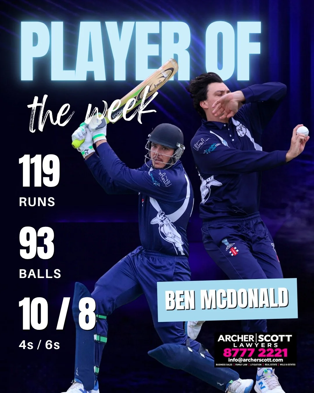 💙 PLAYER AND TEAM OF THE WEEK 🤍

What a great weekend it was for Highett West with outstanding performances all-round. Plenty more of this to come 💪🏼