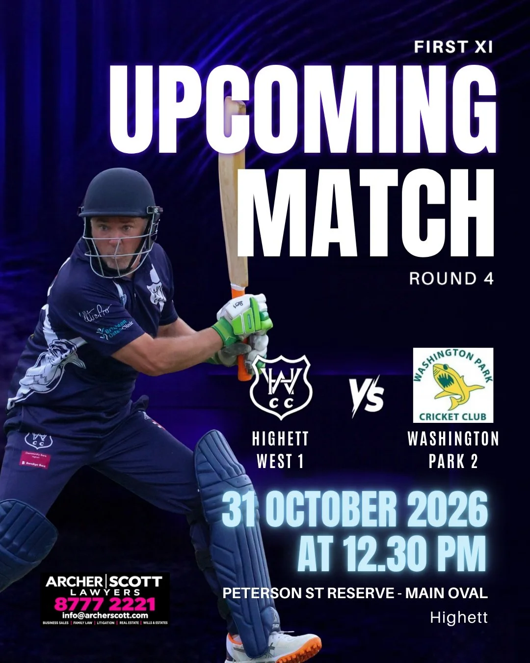 Here are our upcoming matches for the weekend ahead. 
The U14s are both away tomorrow night and First XI are at home on Saturday, whilst the Senior Women, Second and Third XI have the weekend off.
If you aren't at the races then see you at the cricke