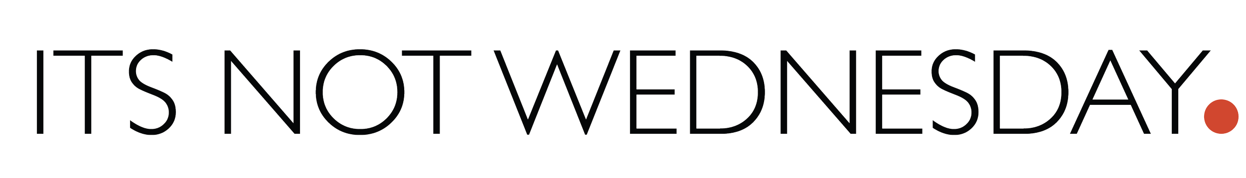 Text graphic that says It's Not Wednesday