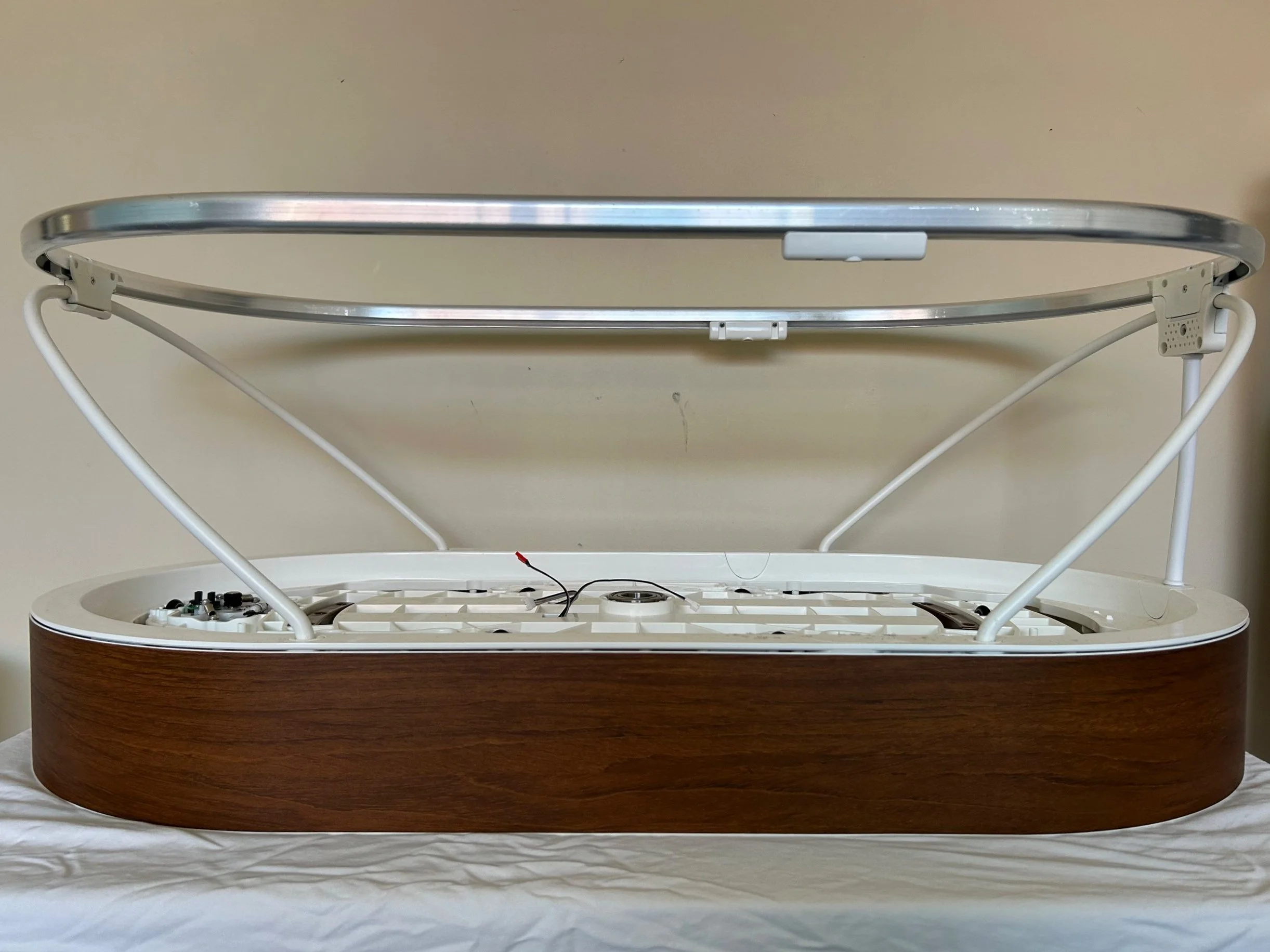 Snoo Bassinet with mesh removed for cleaning and maintenance.