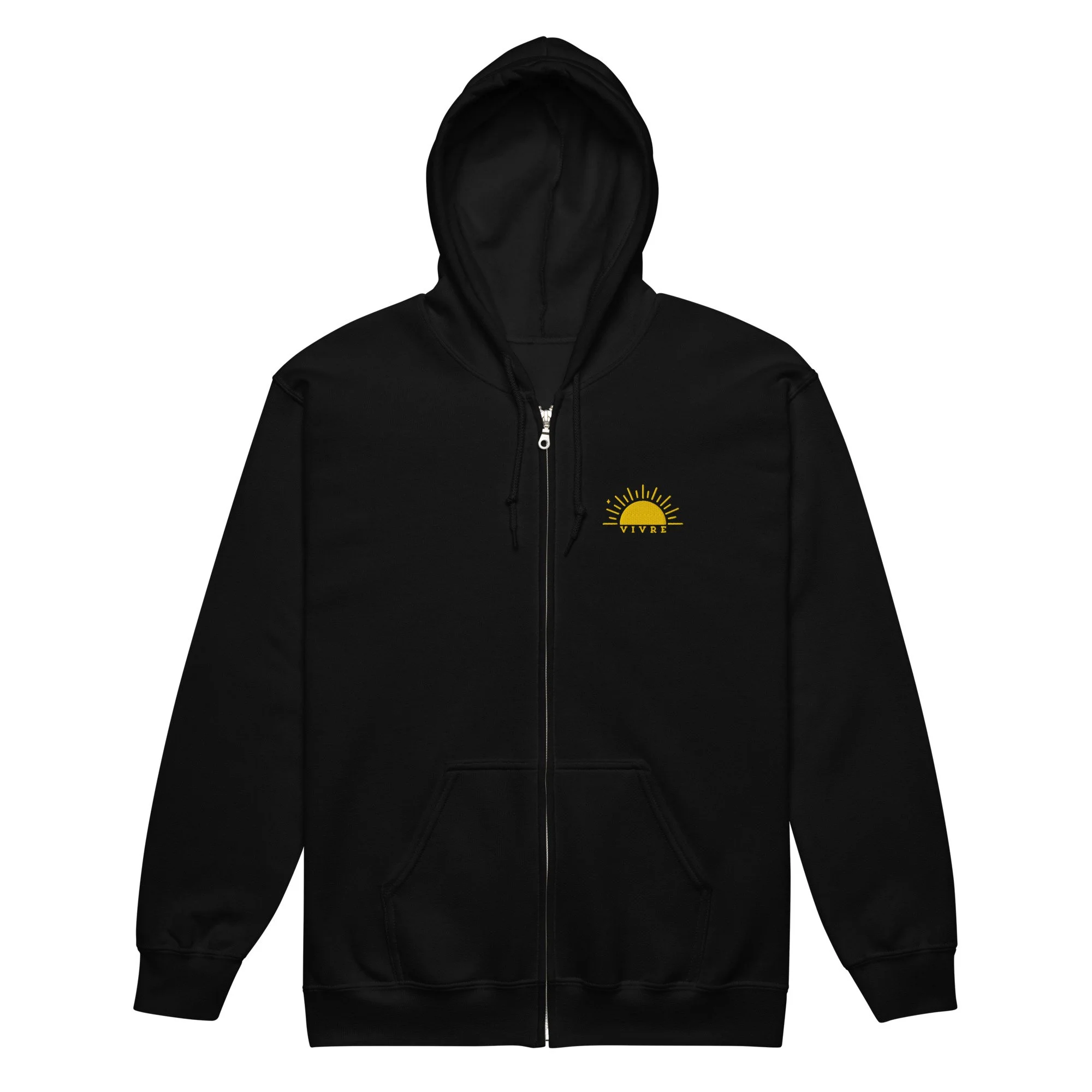 Sunshine Zip Hoodie - Black