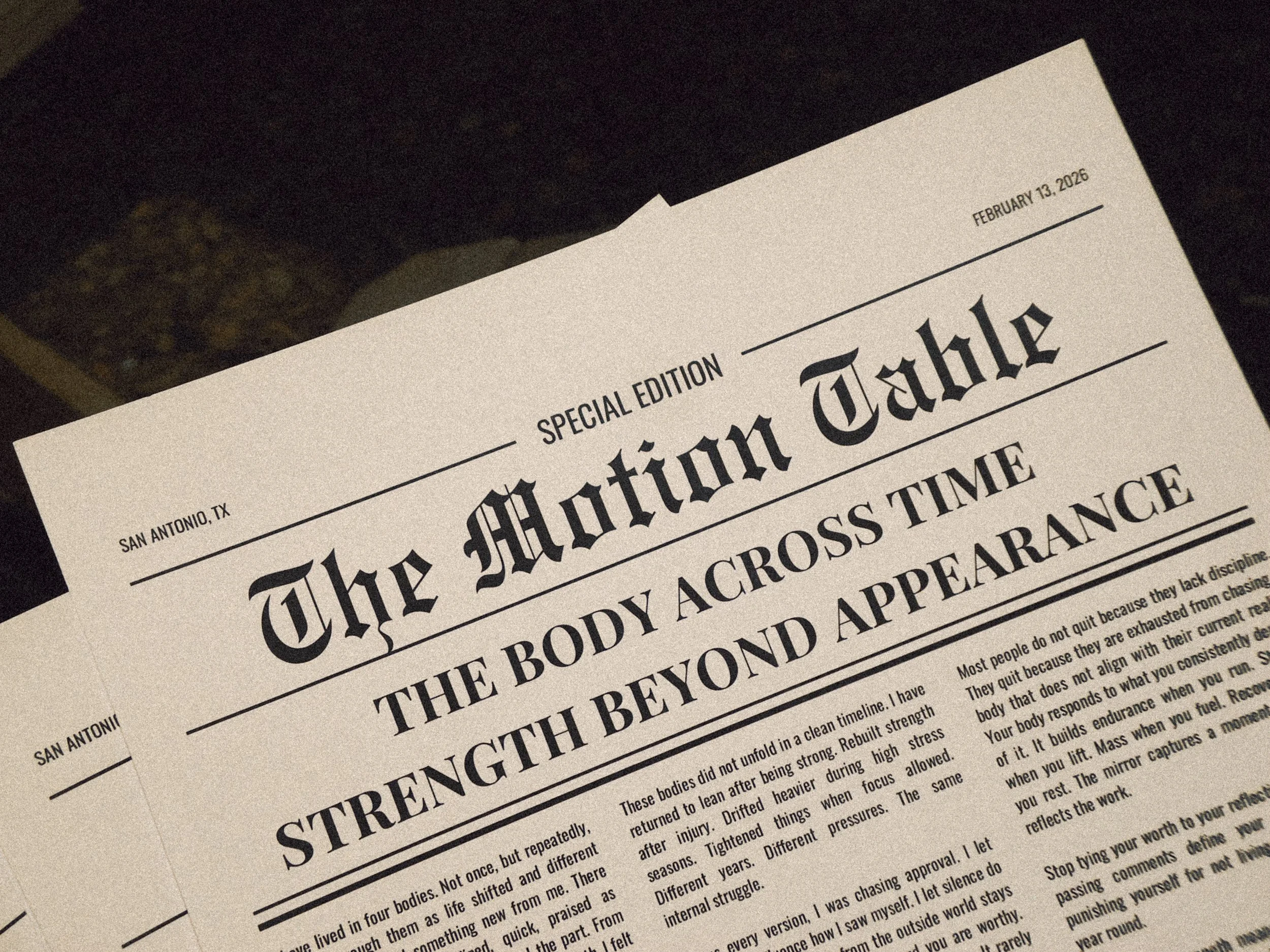 THE BODY ACROSS TIME: STRENGTH BEYOND APPEARANCE 