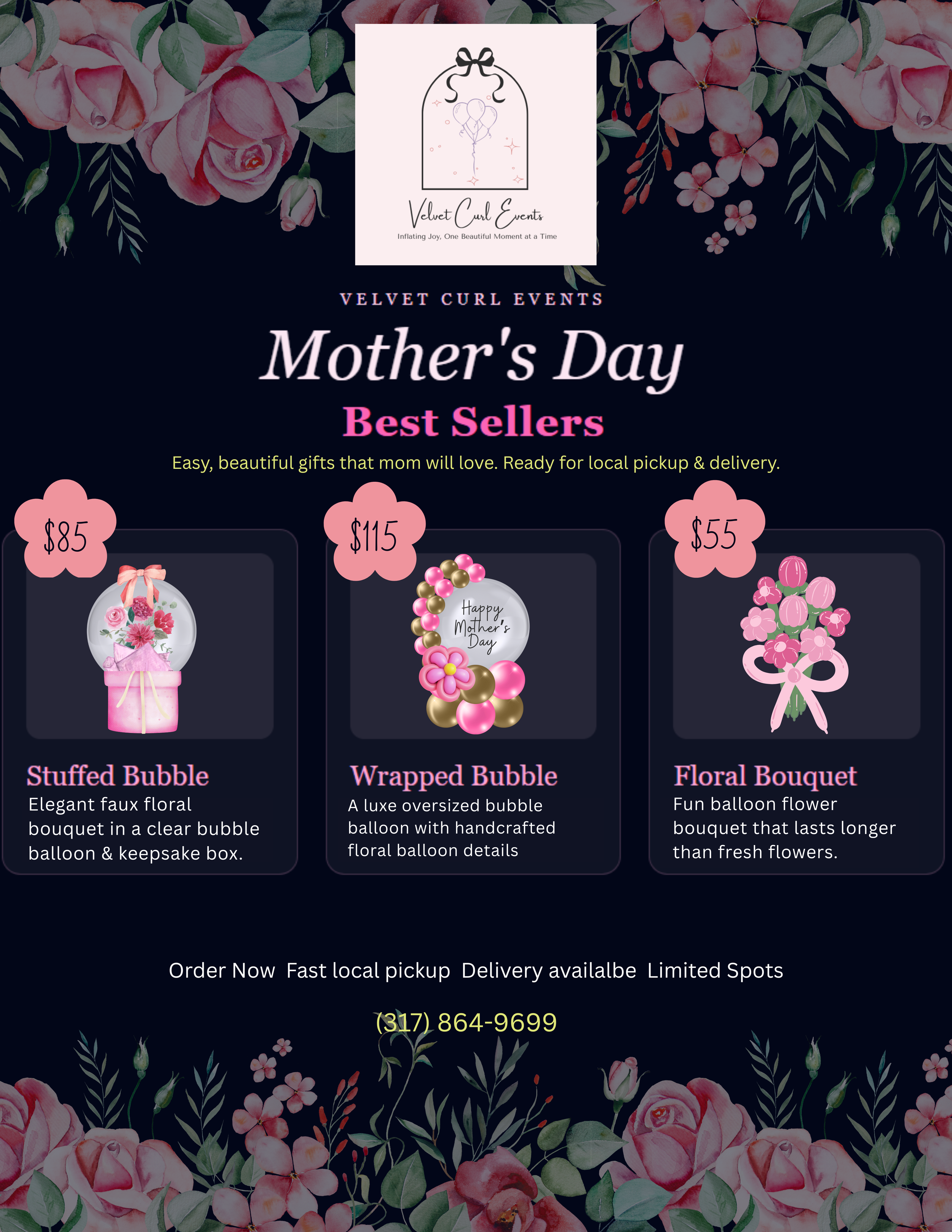 Mothers day best seller gifts, stuffed bubble balloon with flowers, wrapped bubble balloon and flower balloon bouquet. 