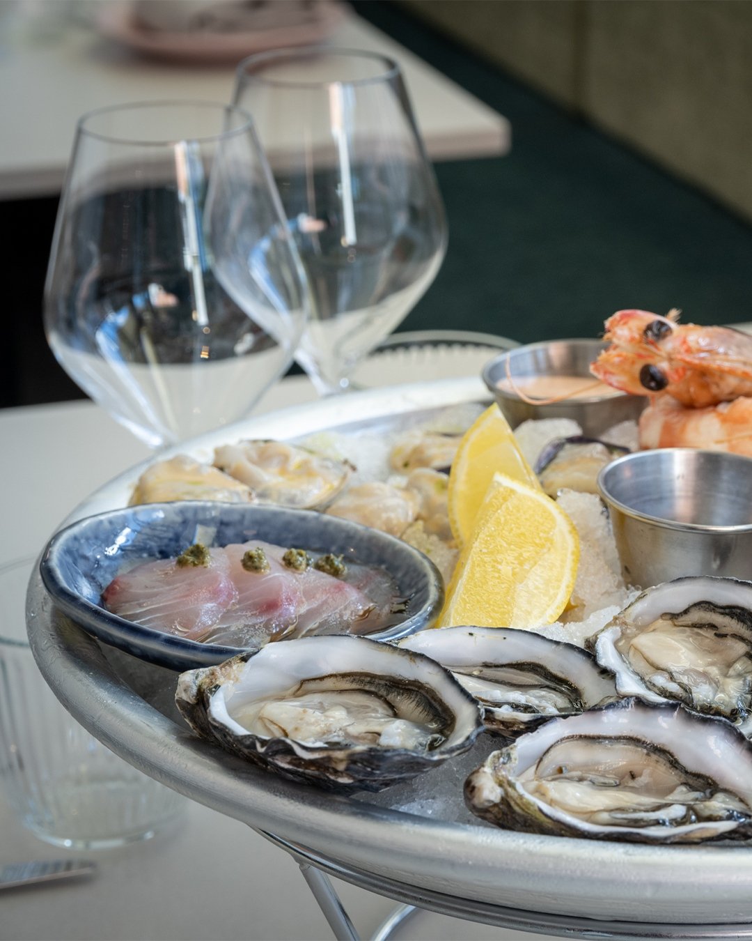 From ocean depths to Clarence&rsquo;s door,
Seafood splendour, fresh to the core.
Oysters, prawns, scallops divine &mdash;
A platter so cold, it&rsquo;s pure sunshine.