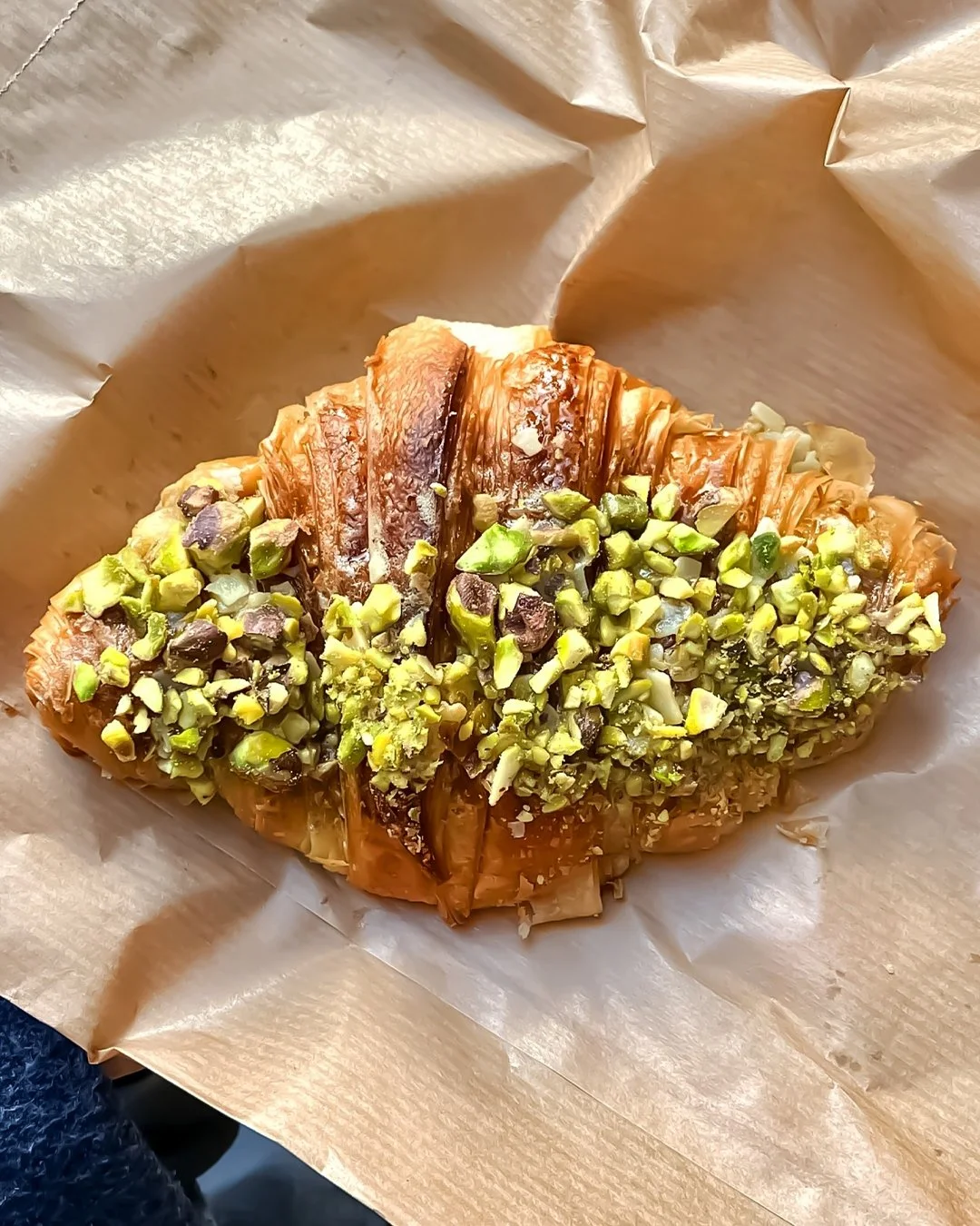 It's looking like a pistachio croissant kind of day. 🤤 Flaky, buttery layers with just the right amount of indulgence, paired with your go-to brew at Coffeeish.