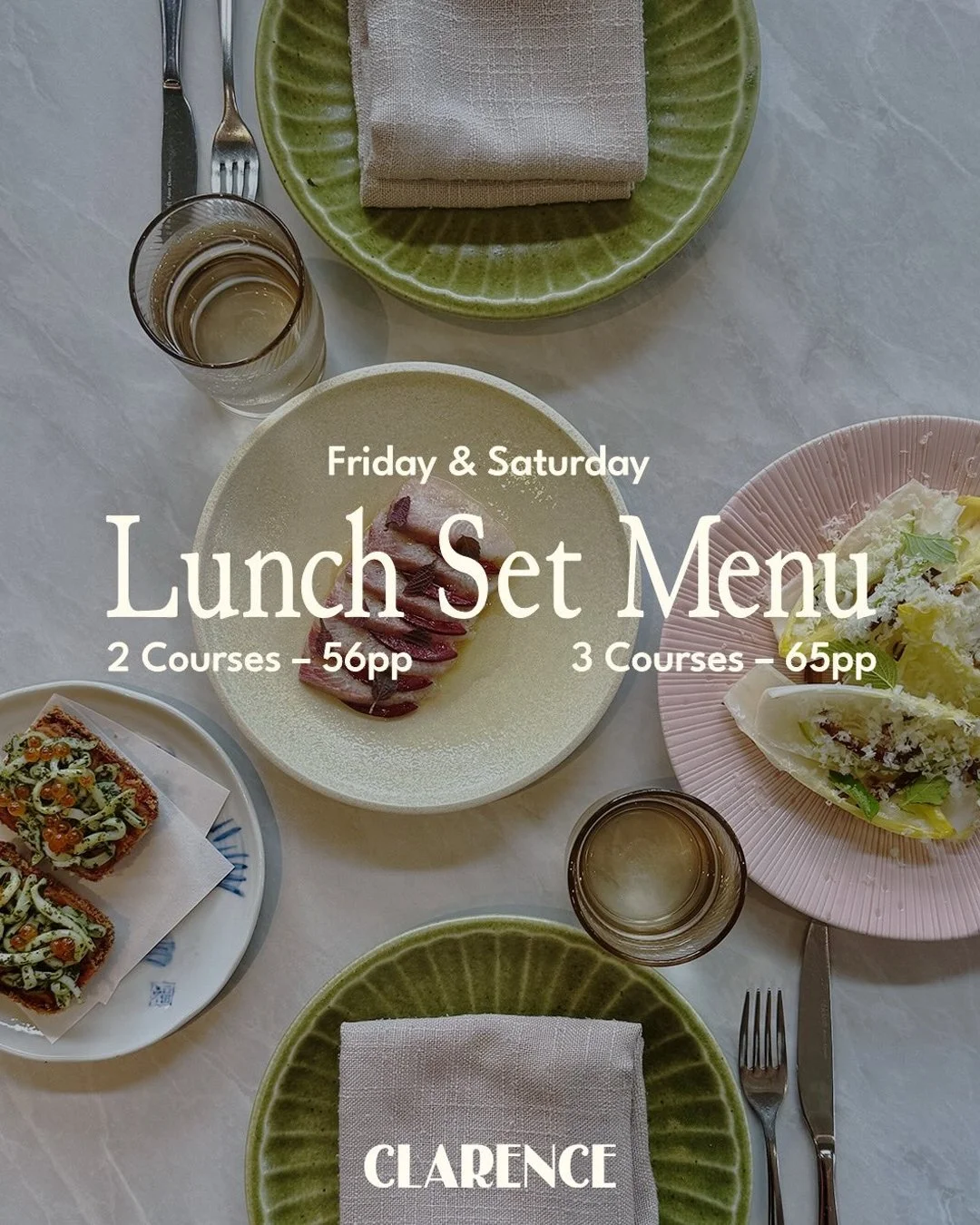 Friday and Saturday lunches at Clarence set the tone for the weekend. ☀️Wander Fish Lane, stop by GOMA or a local market, then settle in for something worth slowing down for.