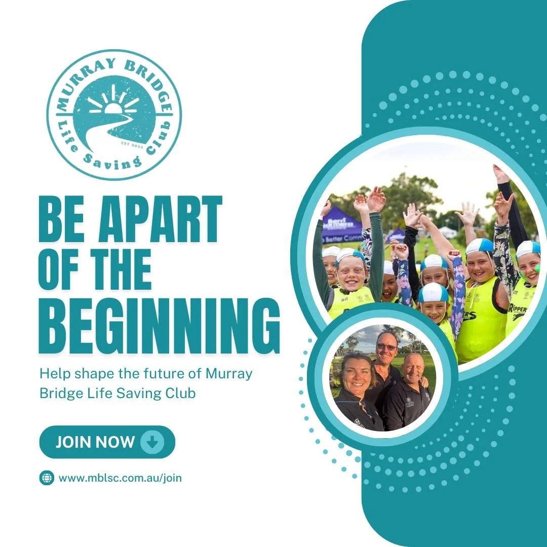 ✨ Become a Founding Member of Murray Bridge Life Saving Club ✨

This season marks an exciting chapter for our club &mdash; and we&rsquo;d love you to be part of it from the very beginning.

By joining as a Founding Member, you&rsquo;re not just signi