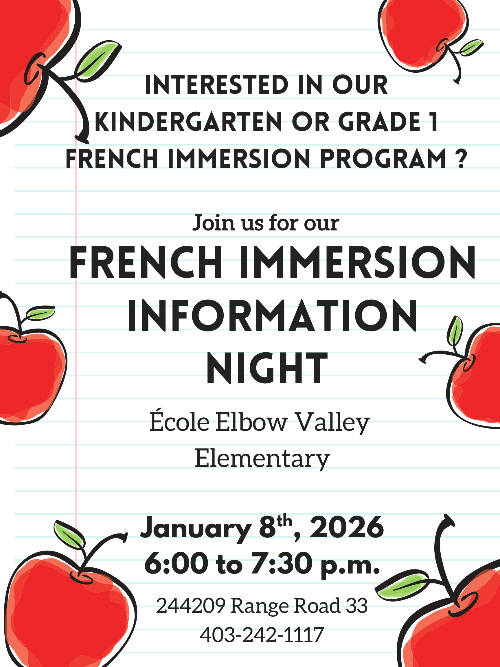 French Immersion Information Night 2026