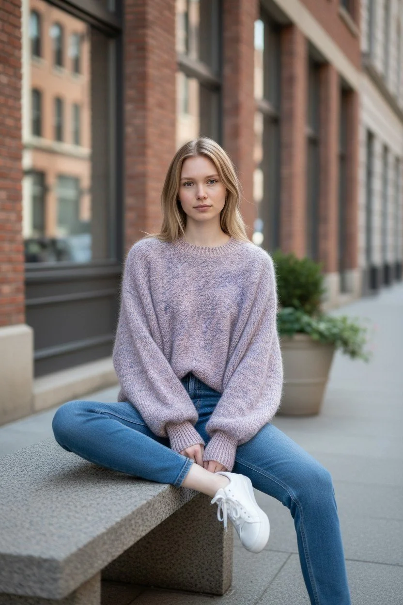 Peach Batwing Jumper