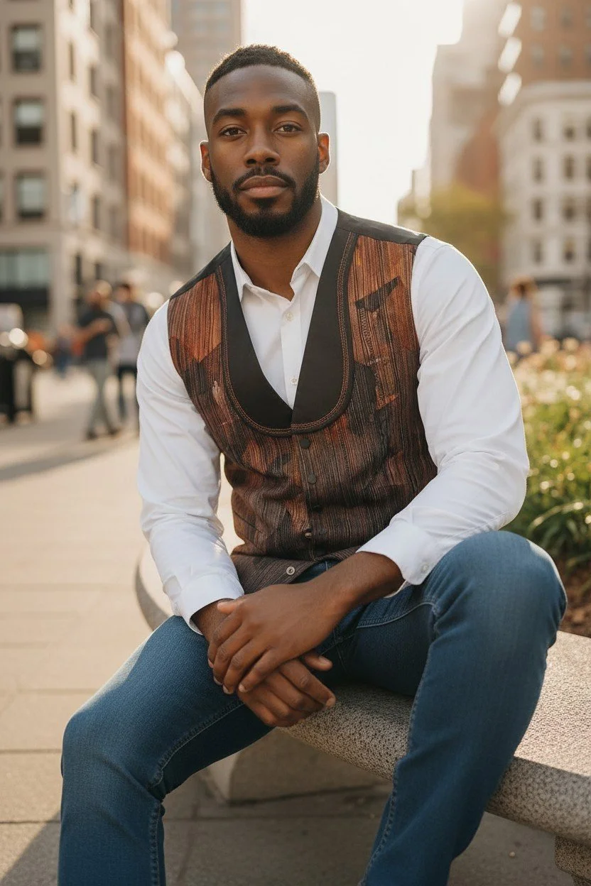 Brown/Black Vest