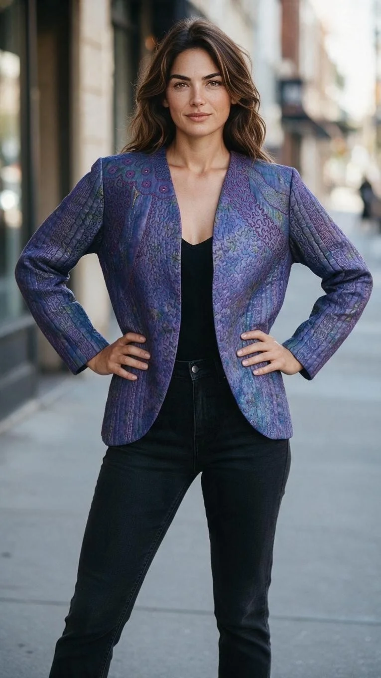 Purple Silk Jacket