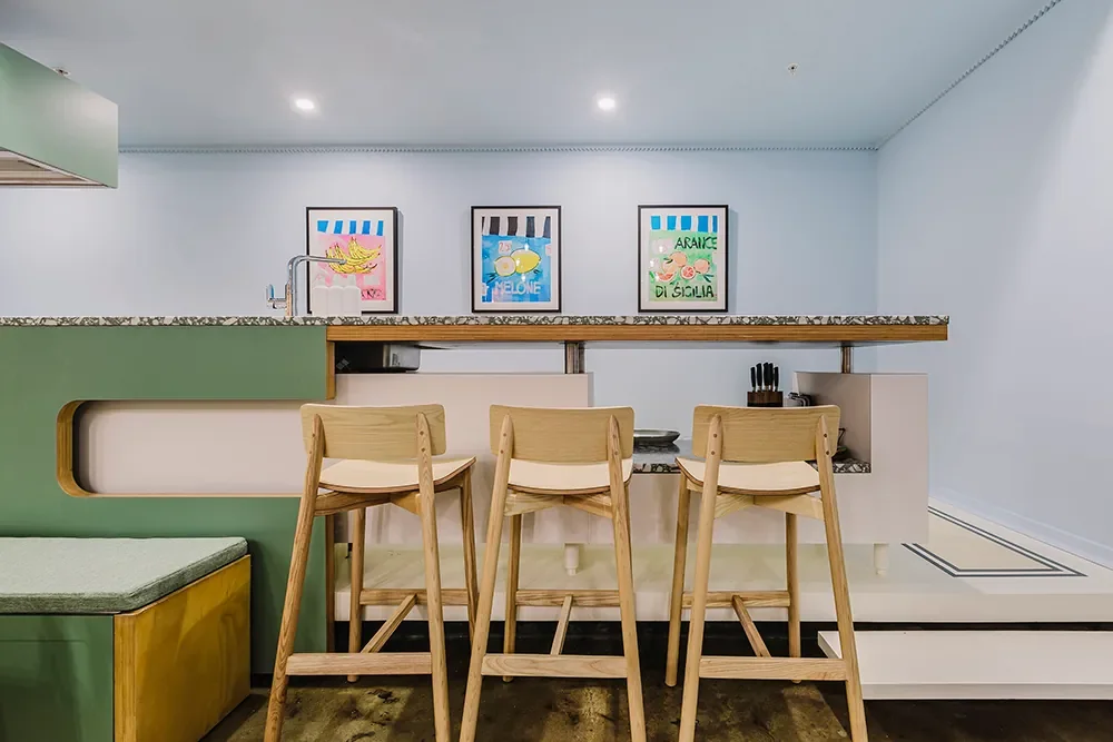 Luxury Airbnb listing photo of a Flinders Lane apartment in Melbourne CBD, expertly composed to showcase inner-city living.