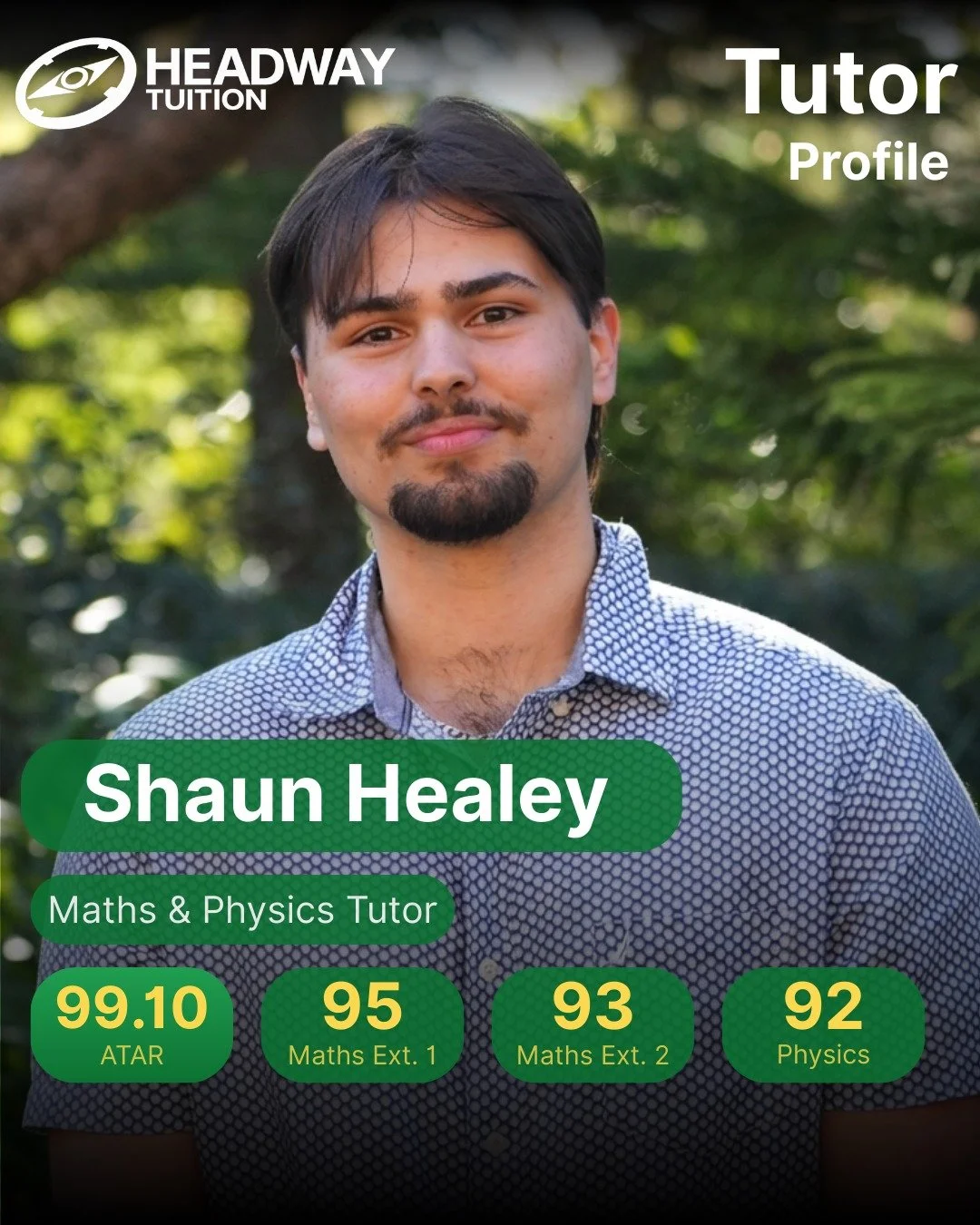 Meet our Co-founder and Maths and Physics tutor, Shaun.

Shaun is a graduating student from Killara High School&rsquo;s class of 2023. He has over 400 hours of tutoring experience with 15+ students ranging from Years 1-12, and has been tutoring Mathe