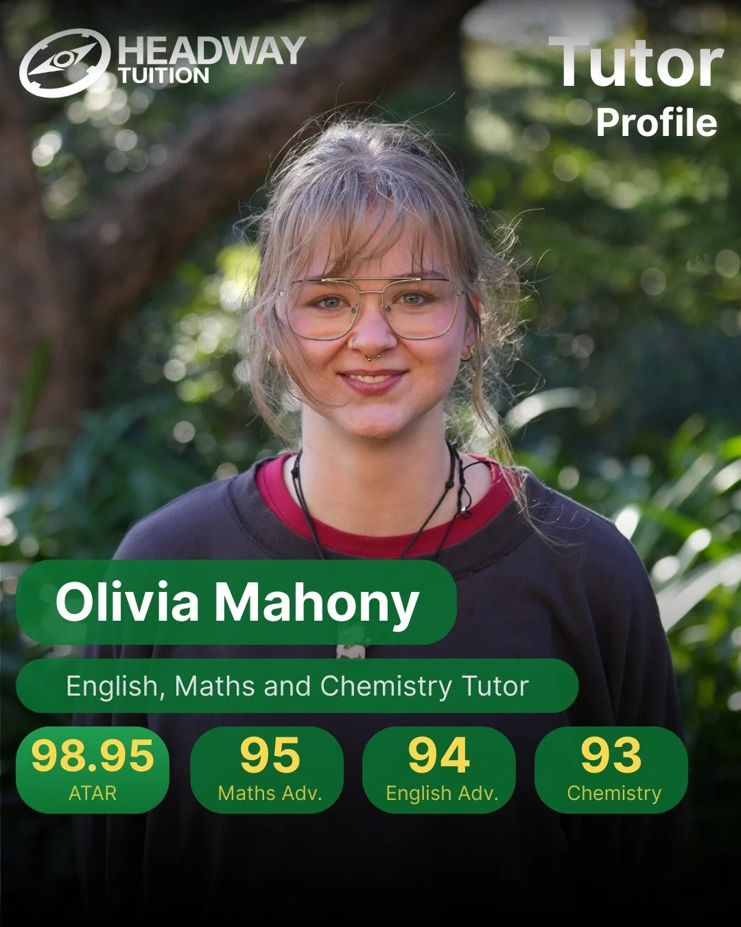 Meet our Maths, English and Chemistry tutor, Olivia.

Olivia is a graduating student of Killara High School&rsquo;s class of 2023 with two years of tutoring experience, and is keen to continue to teach and share her study tips.

At Killara, she ranke
