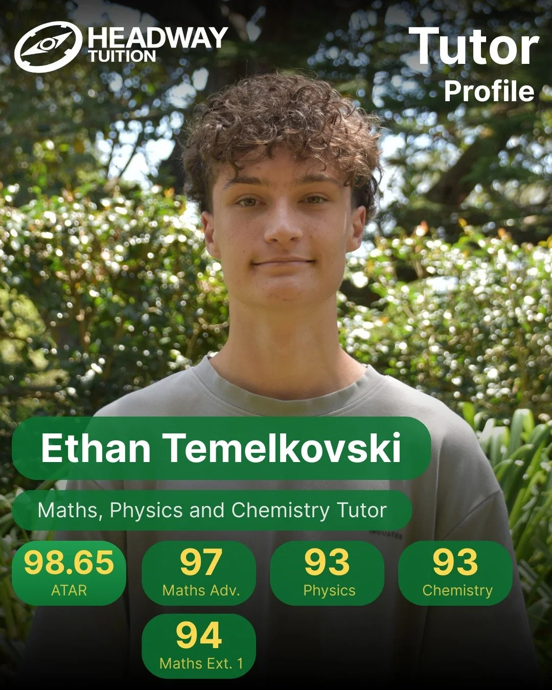 Meet Ethan, our Maths, Physics, Chemistry and Engineering Studies tutor.

Ethan is a graduating student from Killara High School&rsquo;s class of 2025. At Killara, Ethan was awarded First in Course for Engineering Studies and outstanding achievement 