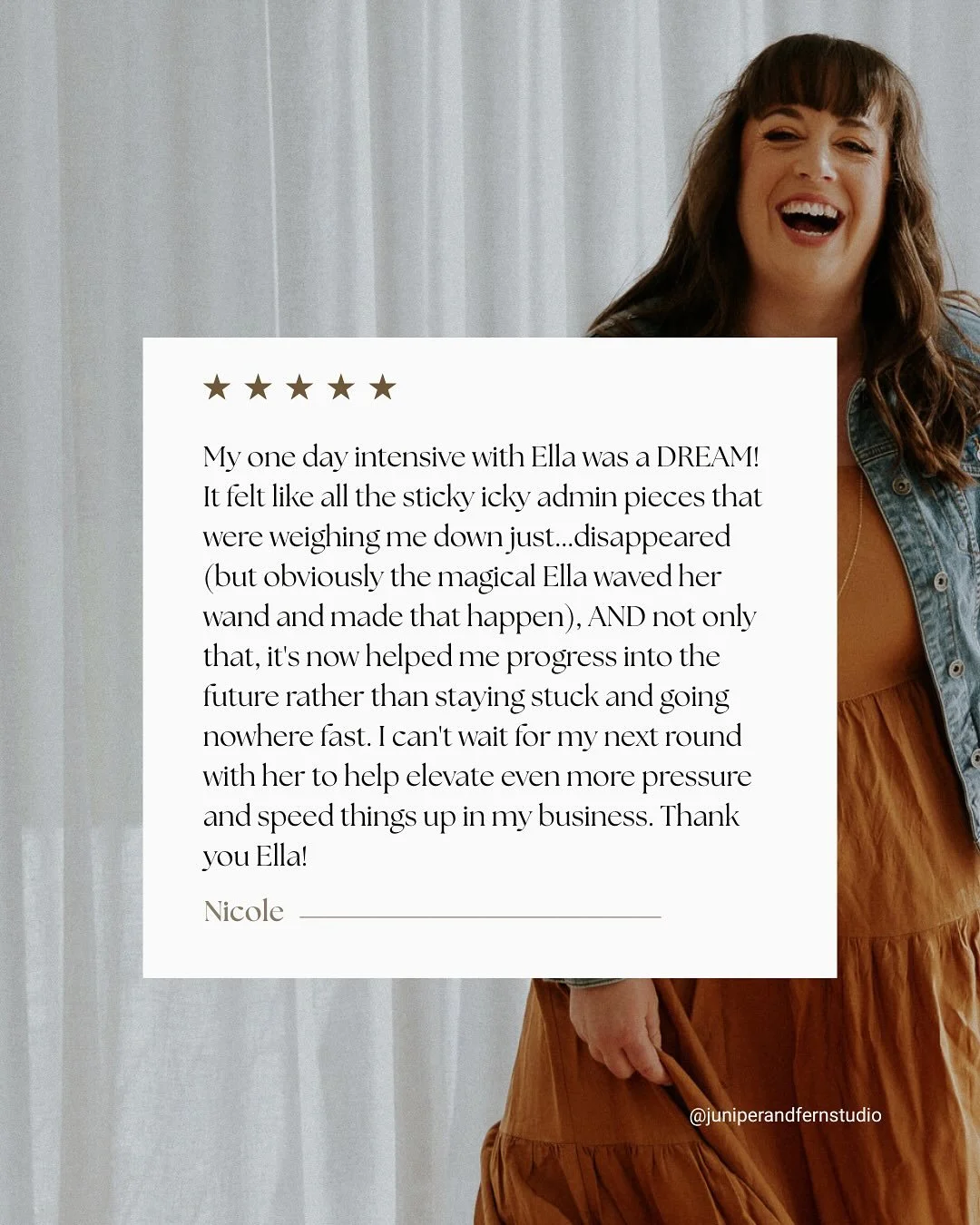 Sometimes a client testimonial is just too good not to share! Working with Nicole is ALWAYS a good time, and we have been able to smash through so much admin for her business so that she can carry on with what she does best! 

&ldquo;My one day inten
