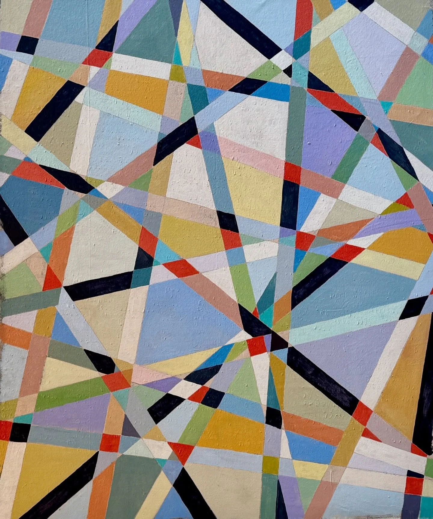 Triangulation-action&hellip;
.
.
.
.
.
.
#oilpaintingoncanvas 
#triangles 
#wipartwork 
#studioart 
#artstudios