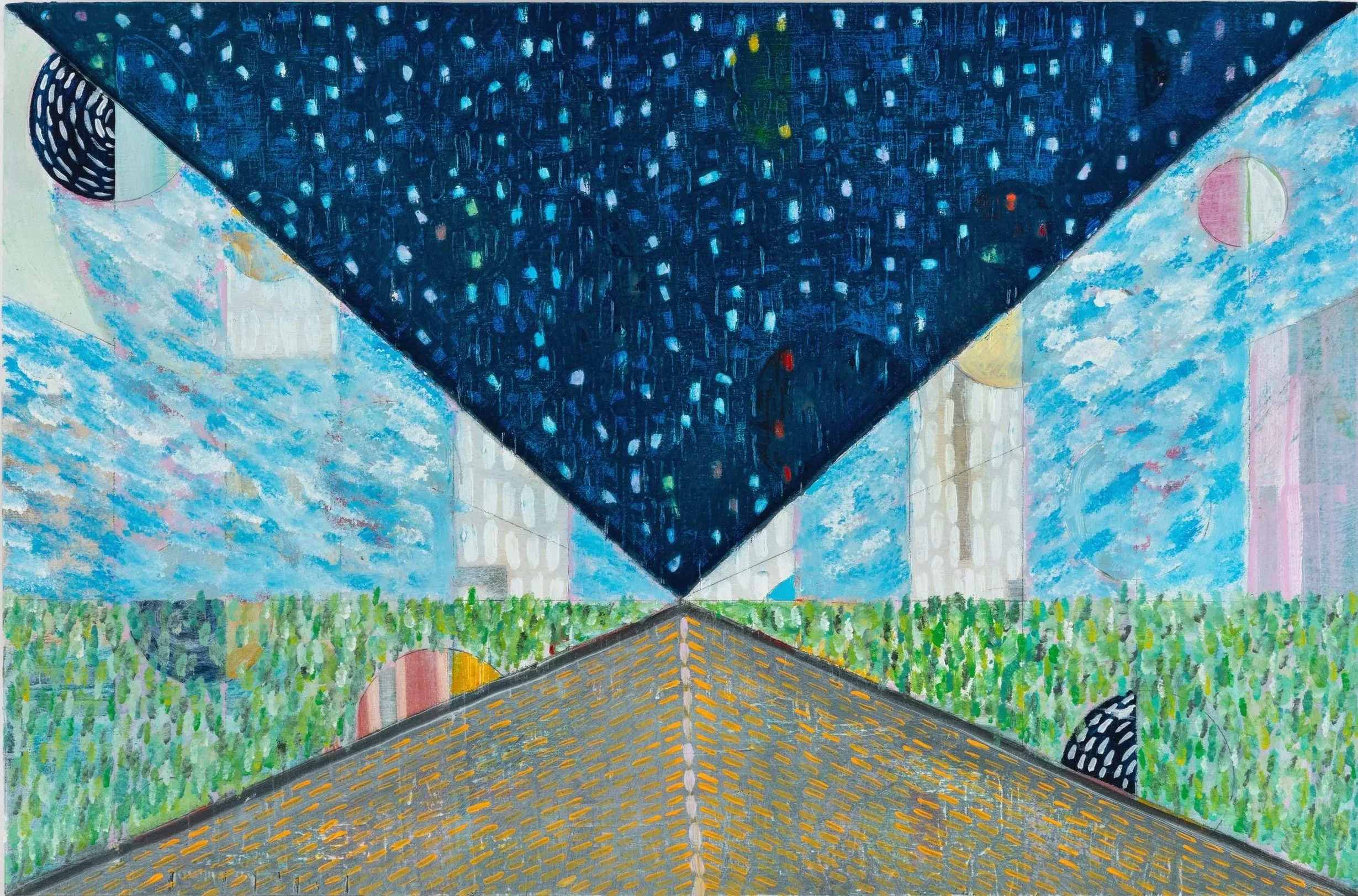 City-bound | 2025 | Oil and Panel | 16 x 24"