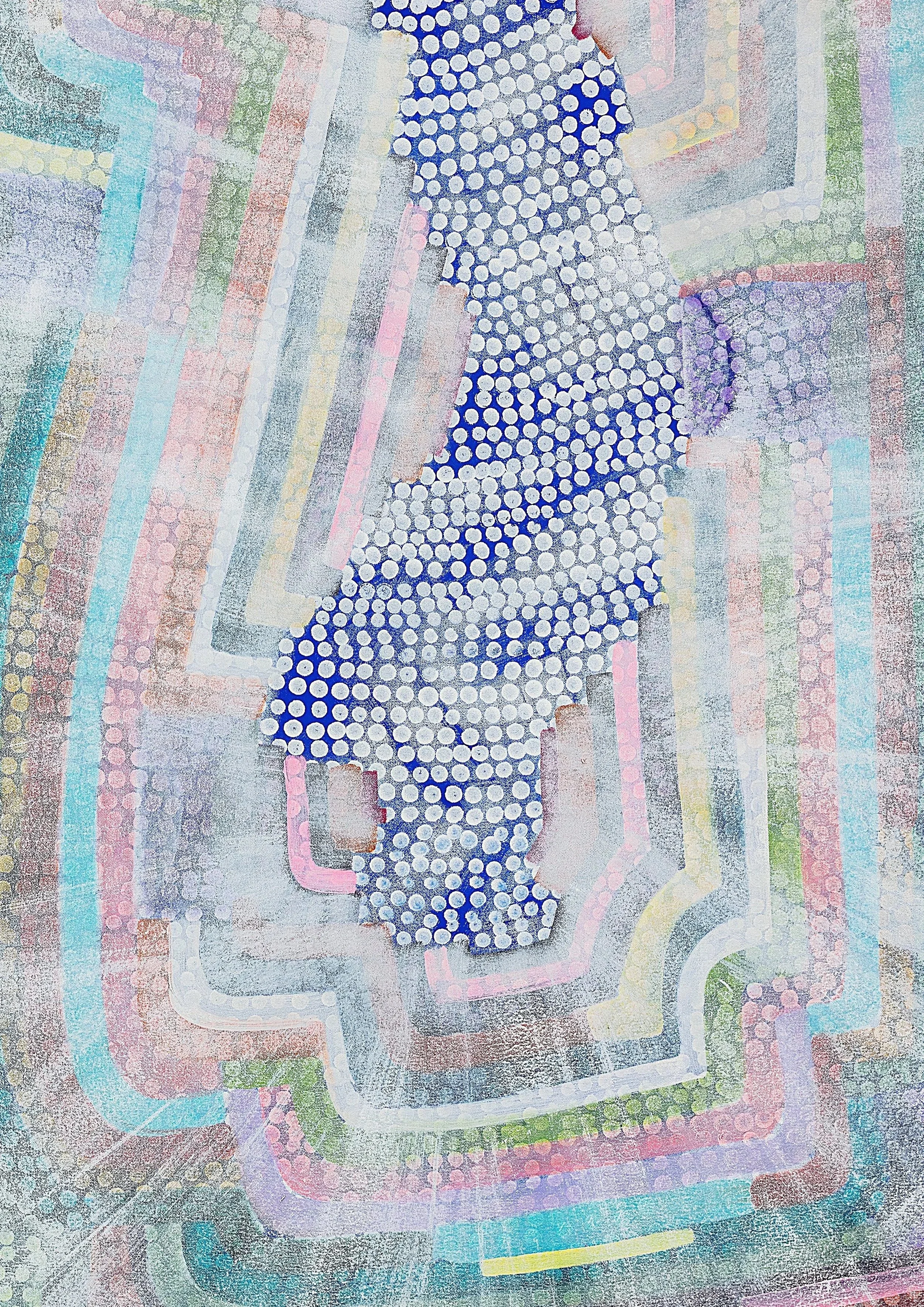 Dance Now, Talk Later | 2025 | Acrylic and oil on canvas | 54 x 35 "