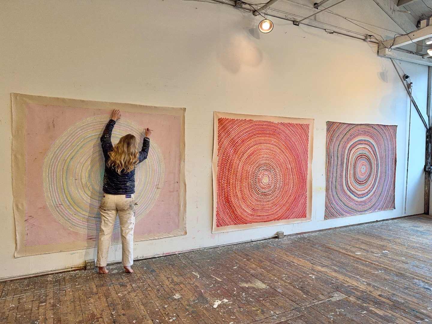 we will see where these go🤪🖌️&hellip;
.
.
.
.
.
.
.
#wip 
#studiovibes 
#paintingsonthewall 
#paintings 
#portlandoregon