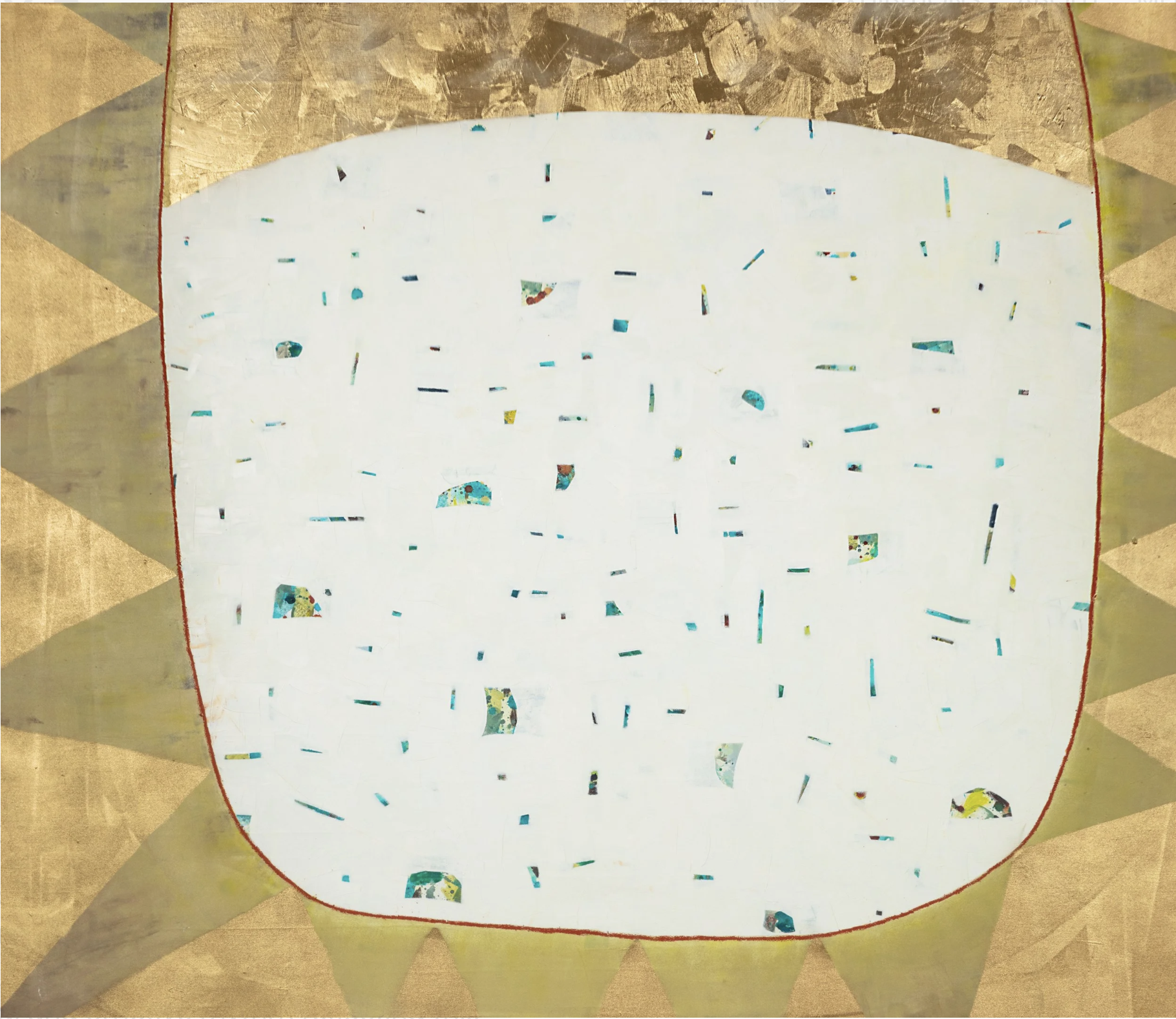 Paten | 2021 | Acrylic, oil, spray paint  | 52" x 60"|	$10,000