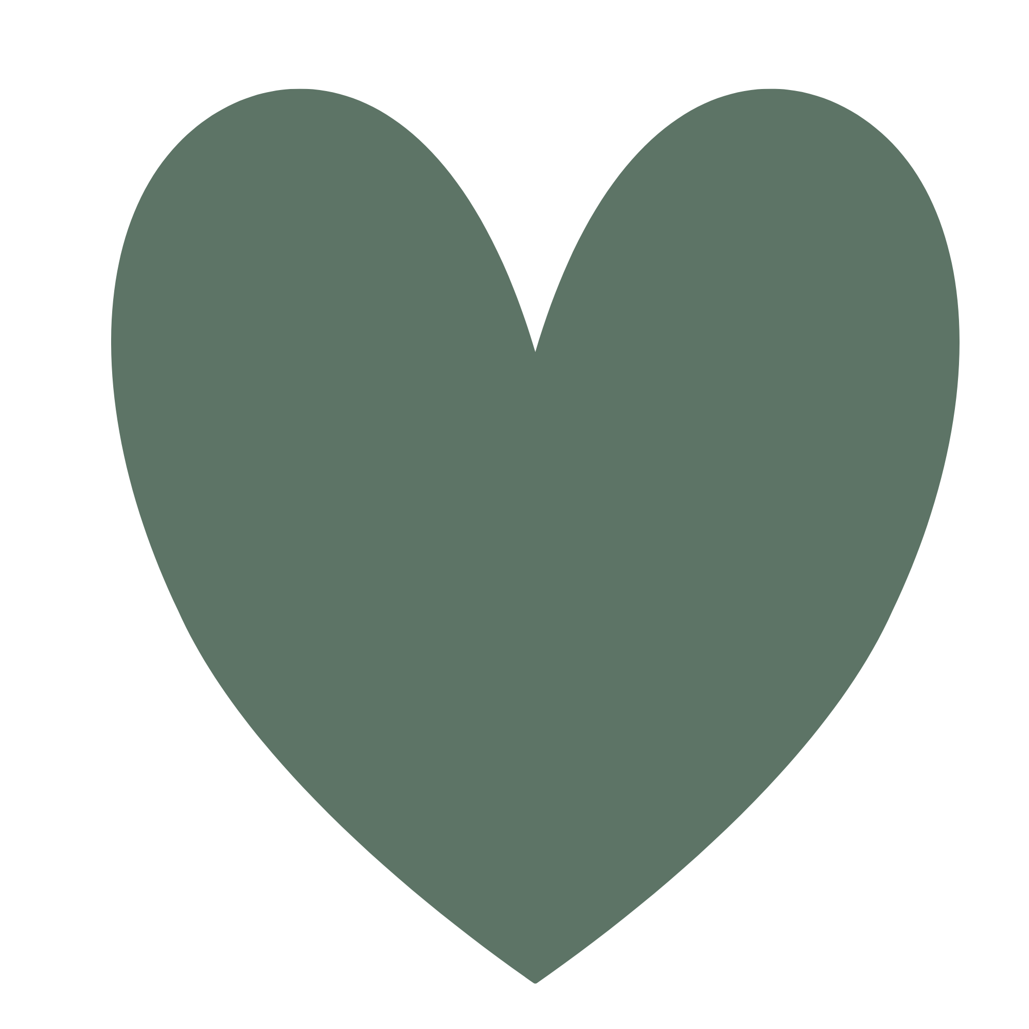 green hearts connected to each other in a heart shape.