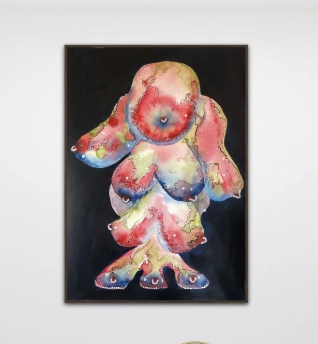 Untitled (Object) I. 2026. 40cm x 28cm. Watercolour and Ink on paper. Unframed