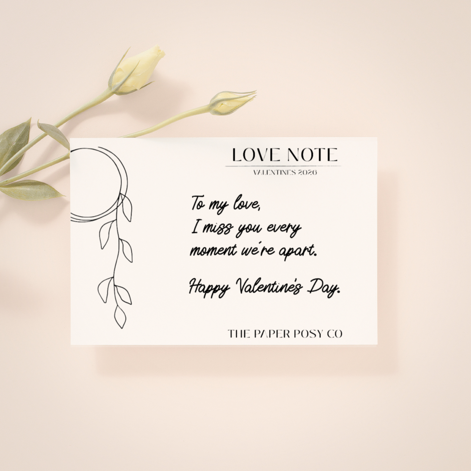 Limited Edition Posygram A7 Note Card - Valentine's 2026