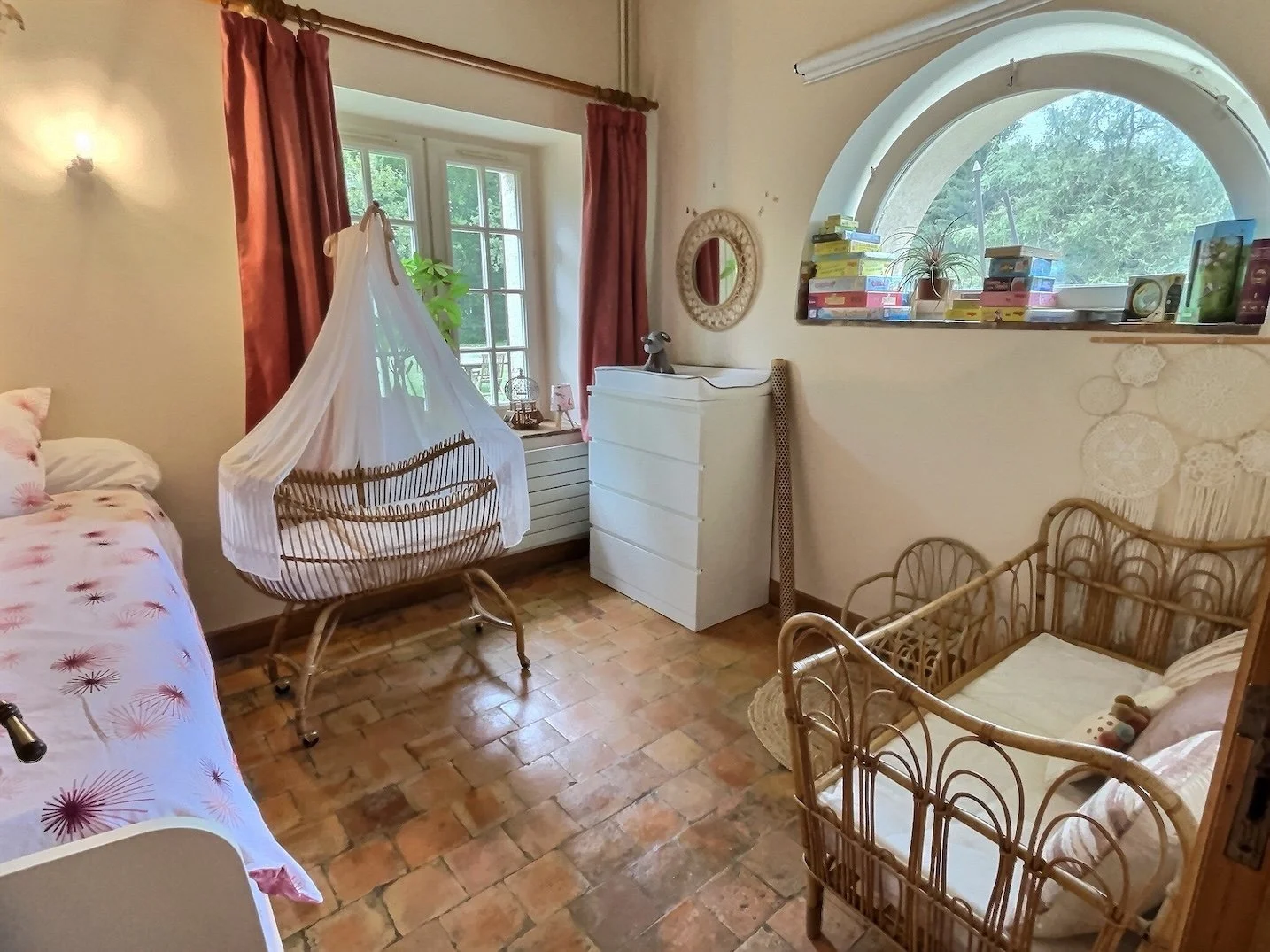chambre pour les enfants dans le gîte de la Boursicauderie