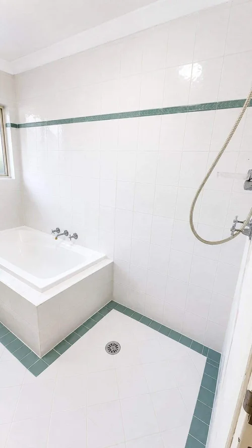 Bathroom after tile repair