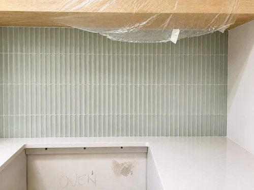 Kit Kat tile splashback clean finish